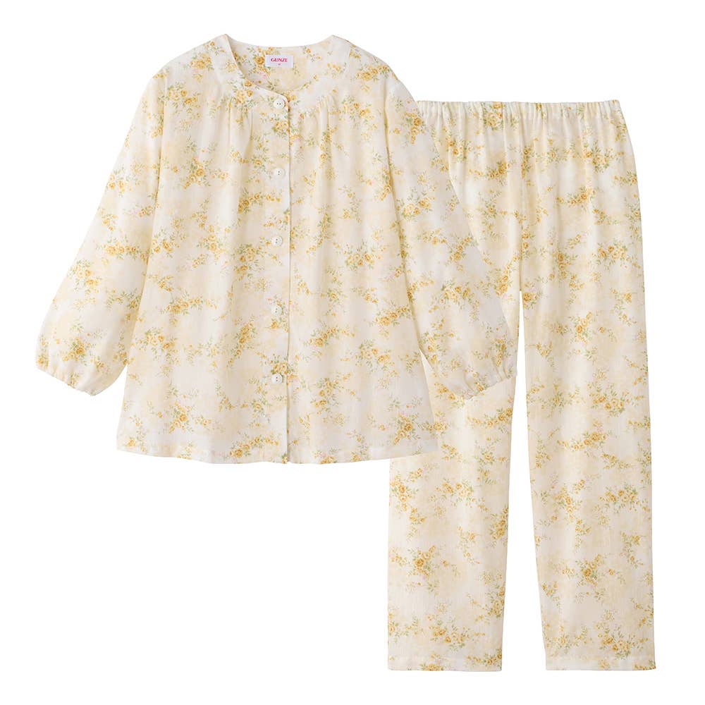 綿100％ 楊柳 パジャマ 長袖長パンツ【SALE】 TP2185EC クリーム