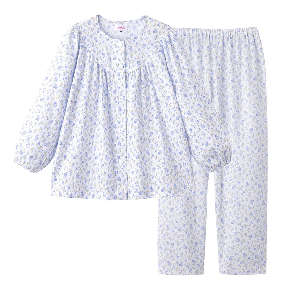 綿100％ Wガーゼ パジャマ 長袖長パンツ【SALE】 TP2315