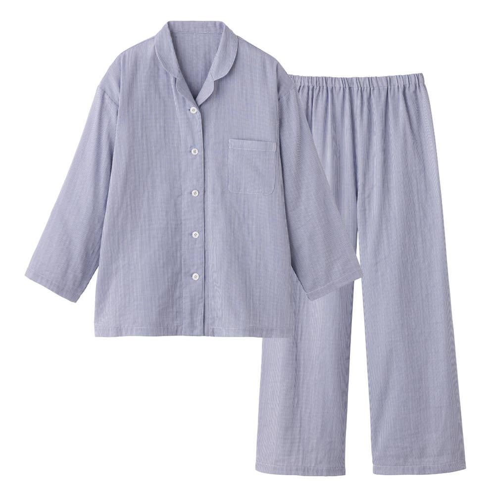 【アセドロン】 改質レーヨン パジャマ 長袖長パンツ TP2395 ワインブルー