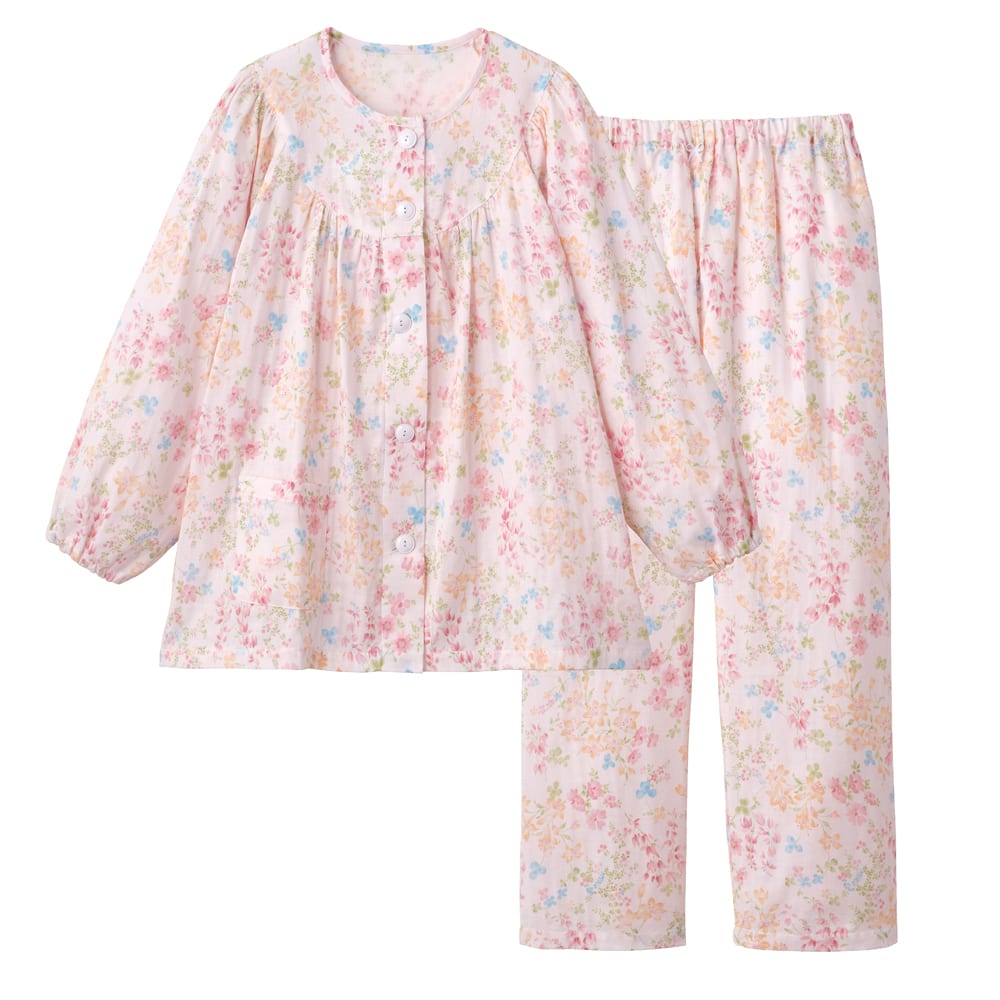 綿100% Wガーゼ パジャマ 長袖長パンツ【SALE】 TP2404 綿100% Wガーゼ パジャマ 長袖長パンツ【SALE】 TP2404