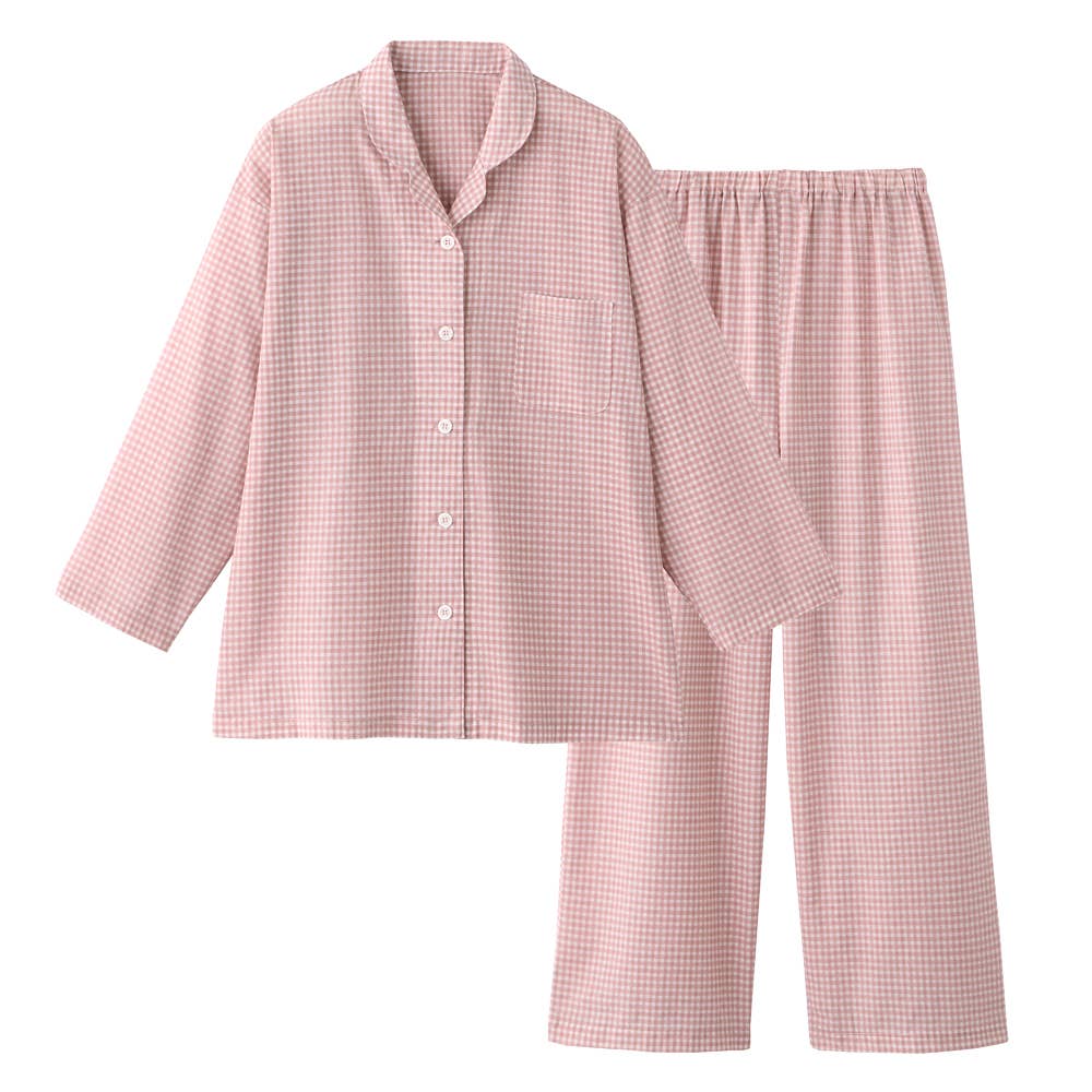 【アセドロン】 改質レーヨン パジャマ 長袖長パンツ TP2405 ピンク