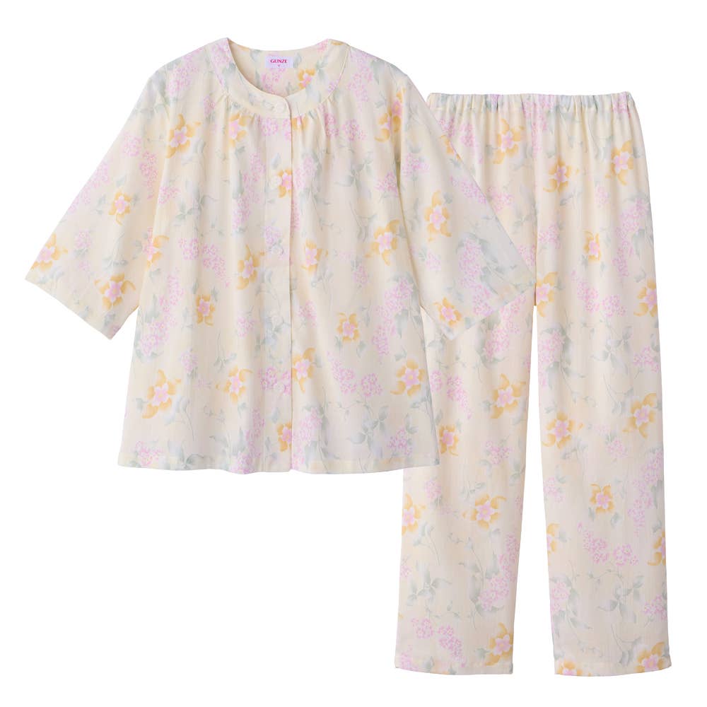 『新品』petitbateau Lサイズ ワイドパンツ半袖パジャマ グリーン プチバトー PETIT BATEAU ワイドパンツ半袖パジャマ （ライト