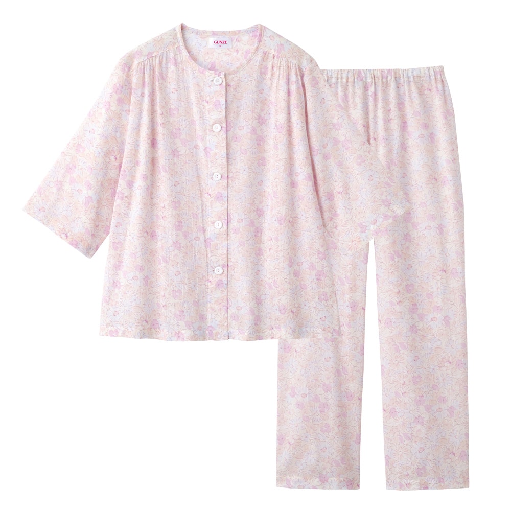 綿100％ 楊柳 パジャマ 7分袖長パンツ【SALE】 TP3065