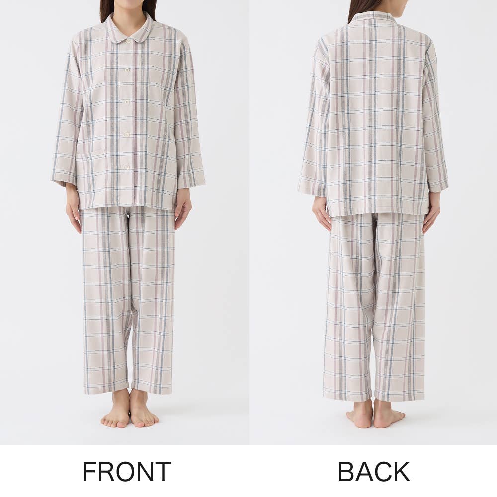 脇縫い目無し パジャマ ネル起毛 長袖長パンツ【送料無料】 TP4084 E1