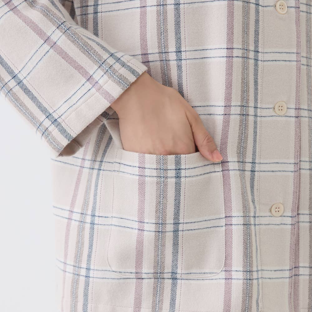 脇縫い目無し パジャマ ネル起毛 長袖長パンツ【送料無料】 TP4084 E3