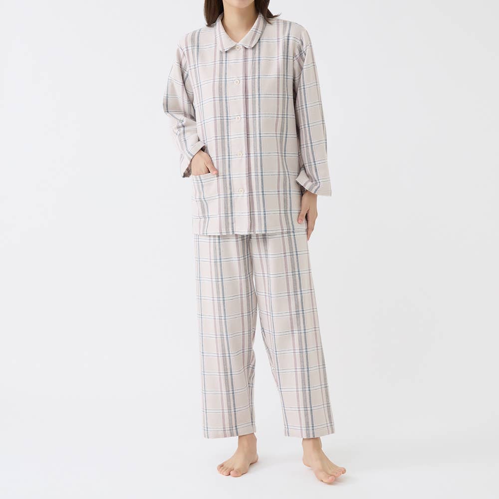 脇縫い目無し パジャマ ネル起毛 長袖長パンツ【送料無料】 TP4084 E7