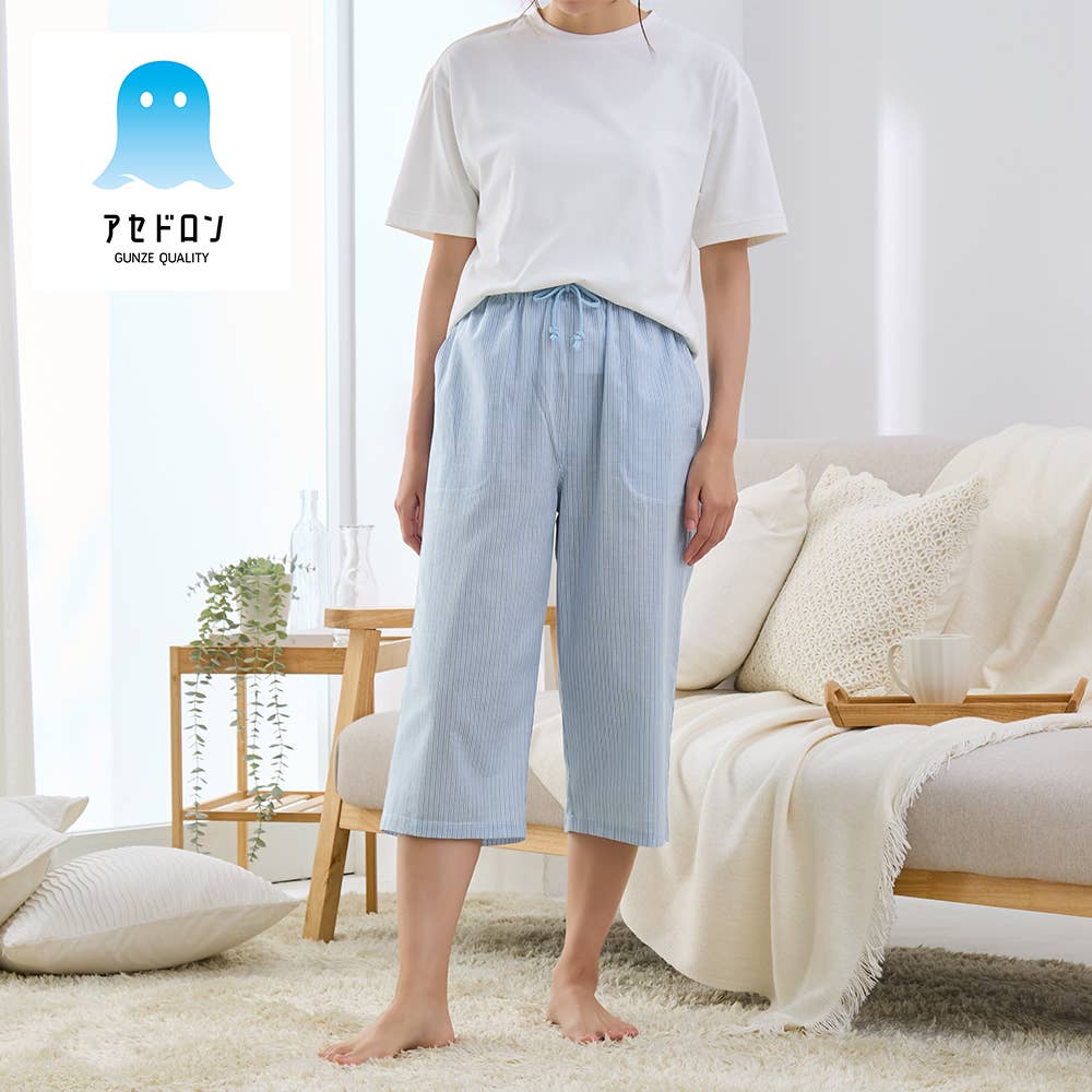 【アセドロン】綿混 薄手 7分丈 ステテコ