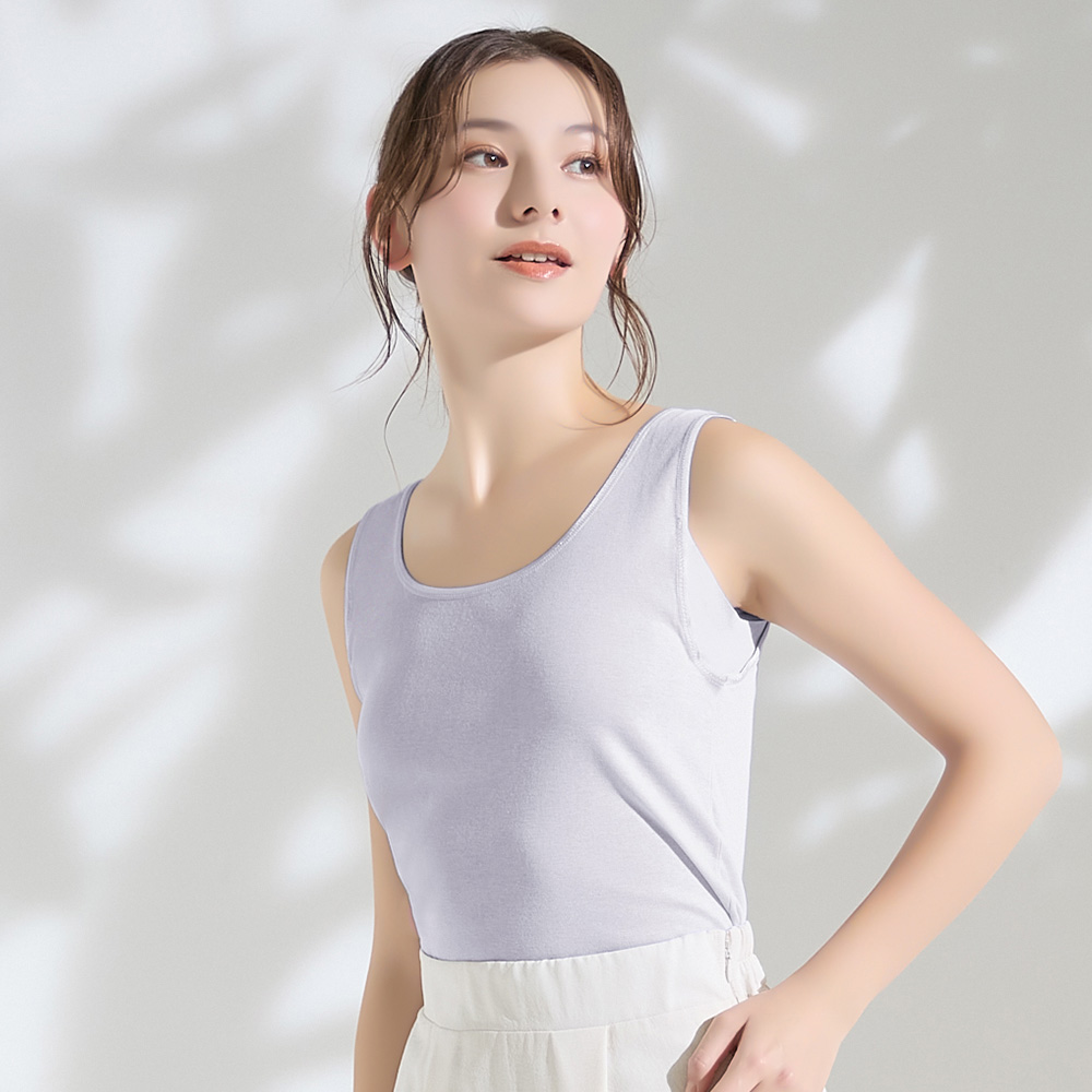 【さらっと綿100%】汗取り付きタンクトップ