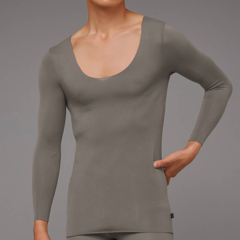 【保温カットオフ】ボートネックロングスリーブ