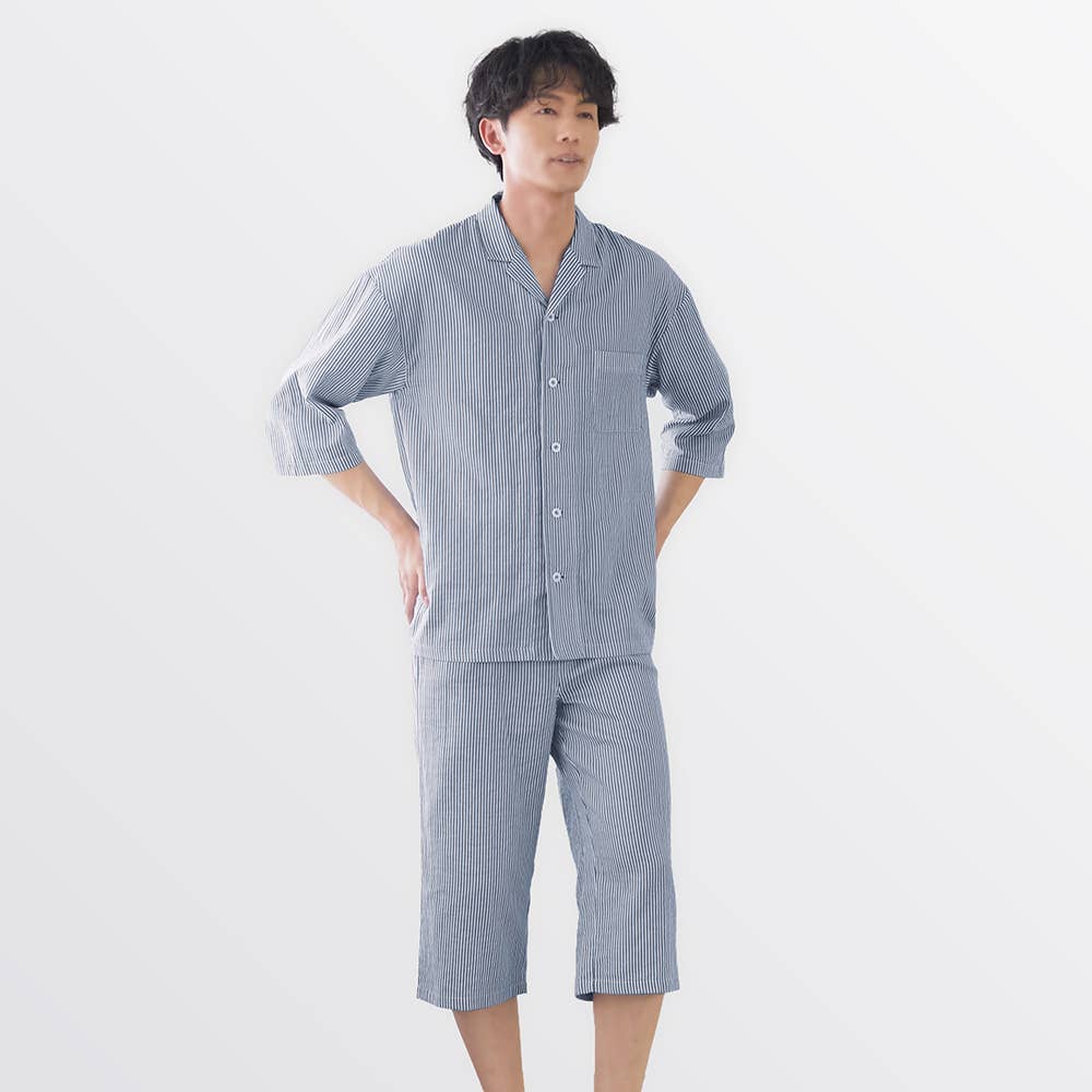 パジャマ 紳士７分袖７分丈パンツ