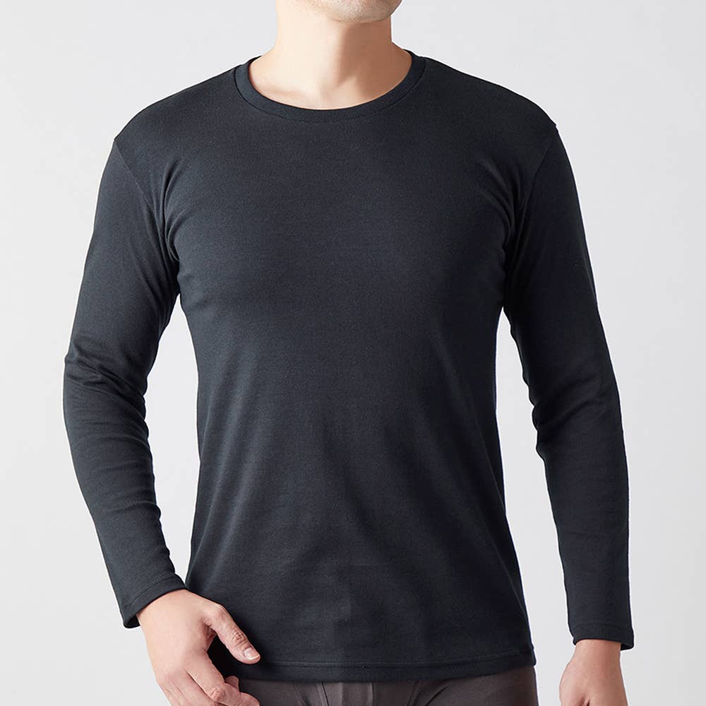 【ダブルホット】クルーネック9分袖シャツ