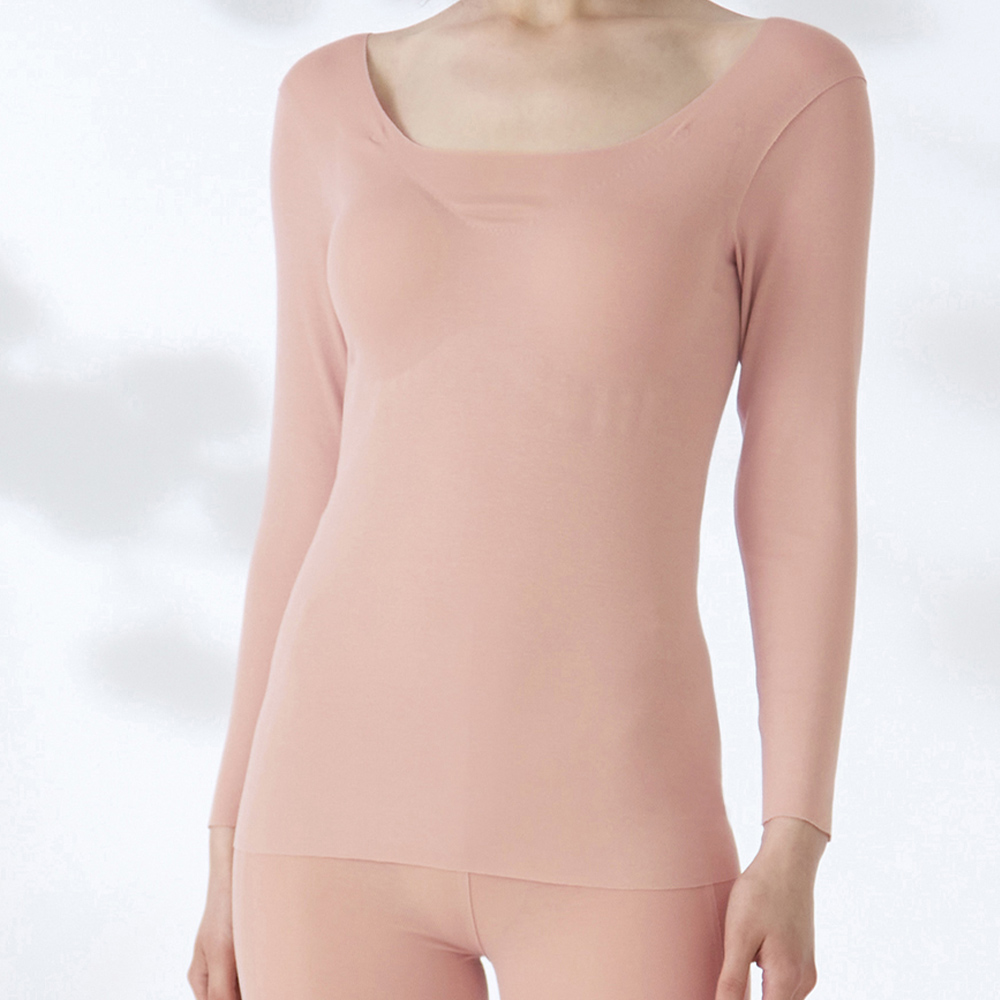 【Fitte(完全無縫製)】8分袖インナー(パッド付)