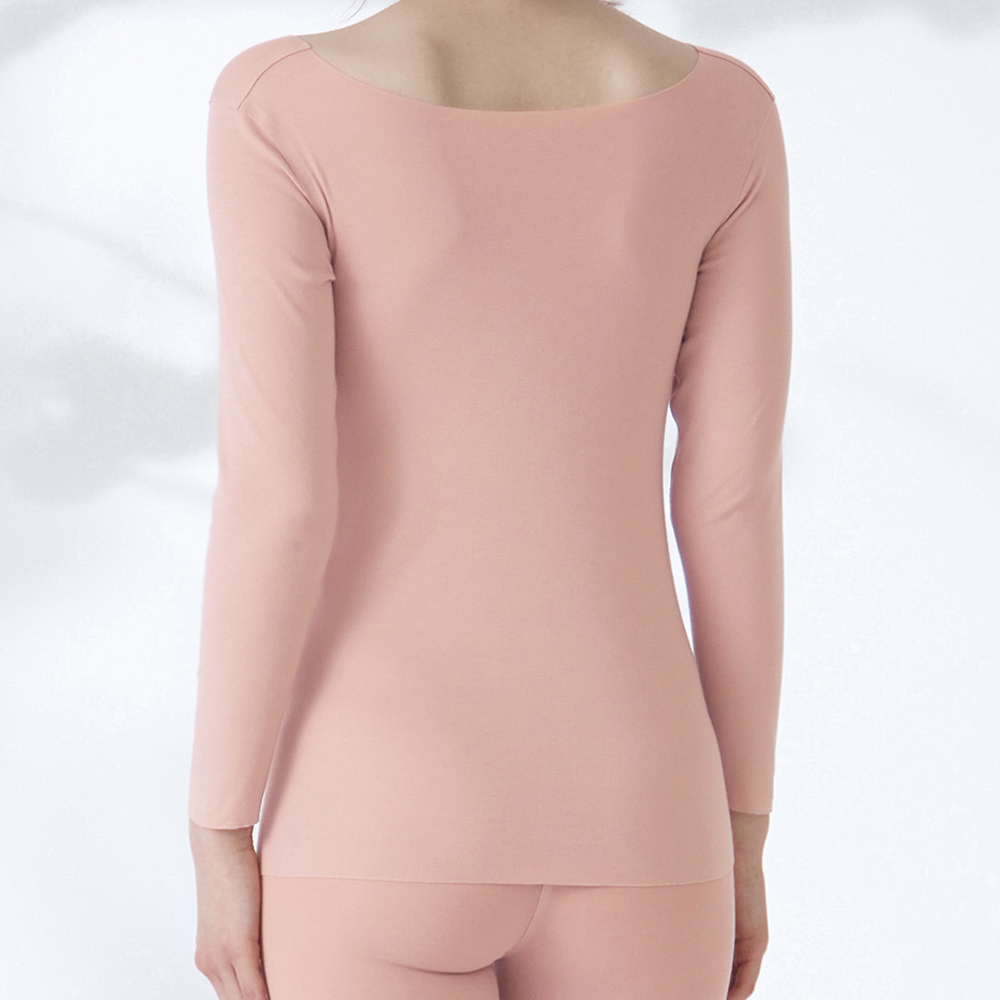 【Fitte(完全無縫製)】8分袖インナー(パッド付)