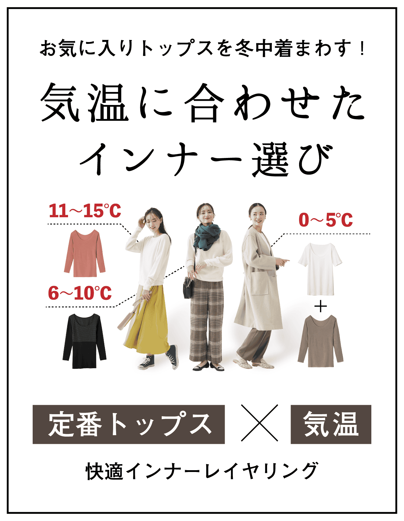 特集 気温 ファッション別で選ぶ 冬のインナーテクニック インナー 肌着 下着通販のgunze グンゼ 公式通販 グンゼストア