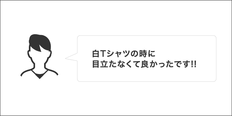 【購入商品】 品番：YV1577P（汗取りパッド付Ｔシャツ）白Tシャツの時に目立たなくて良かったです!!