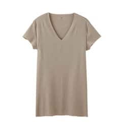 脇パッド付きVネックTシャツ(深めのV首)(短袖)(メンズ)