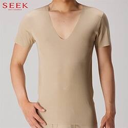 VネックTシャツ(完全無縫製CUTOFF)