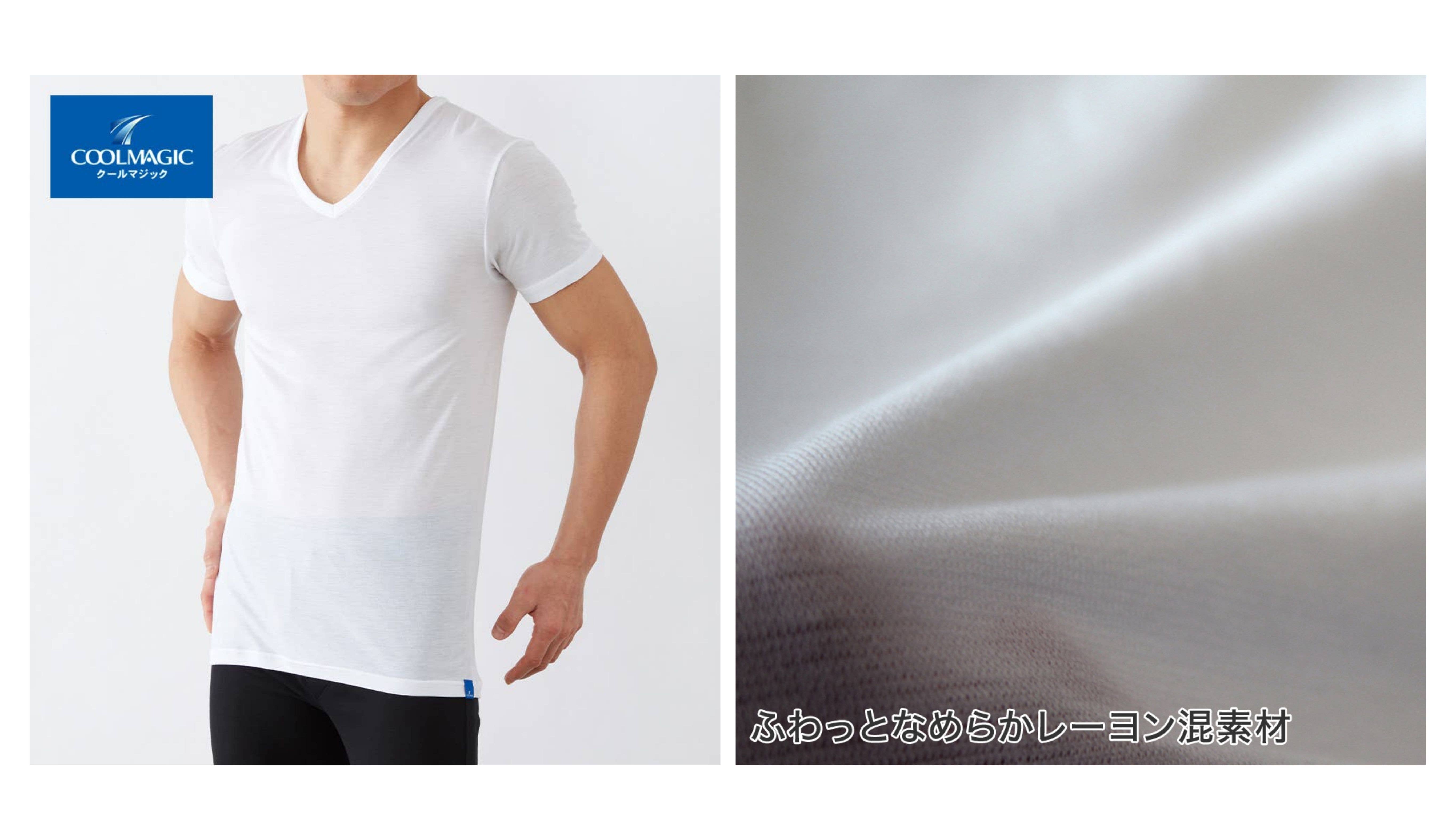 COOLMAGIC(クールマジック)【圧巻の通気性】 Vネックシャツ(V首)<MC1815P>