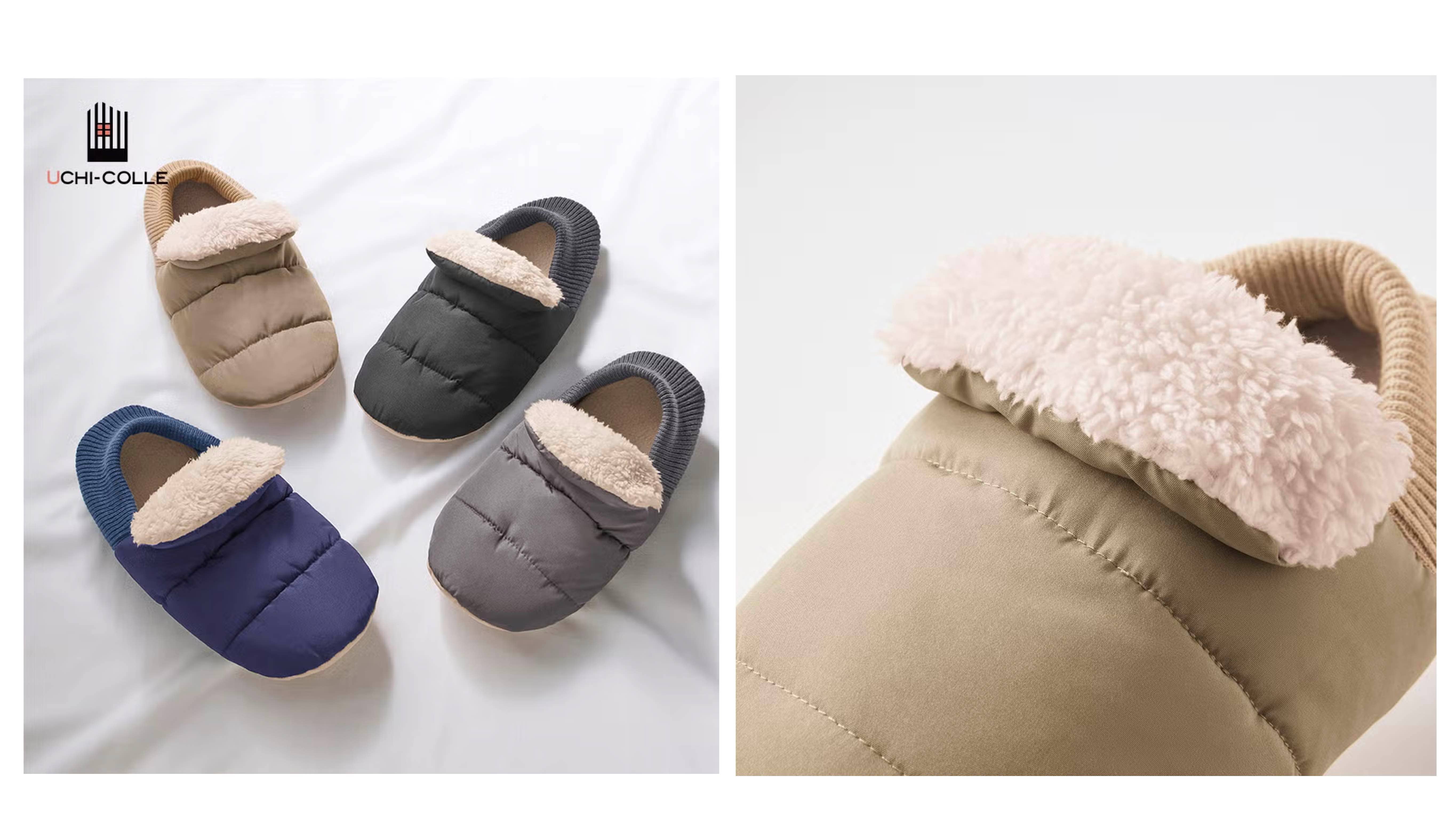 【UCHI-COLLE(ウチコレ)】【バウンドヒーター】ルームシューズ バブーシュタイプ<AUY002>