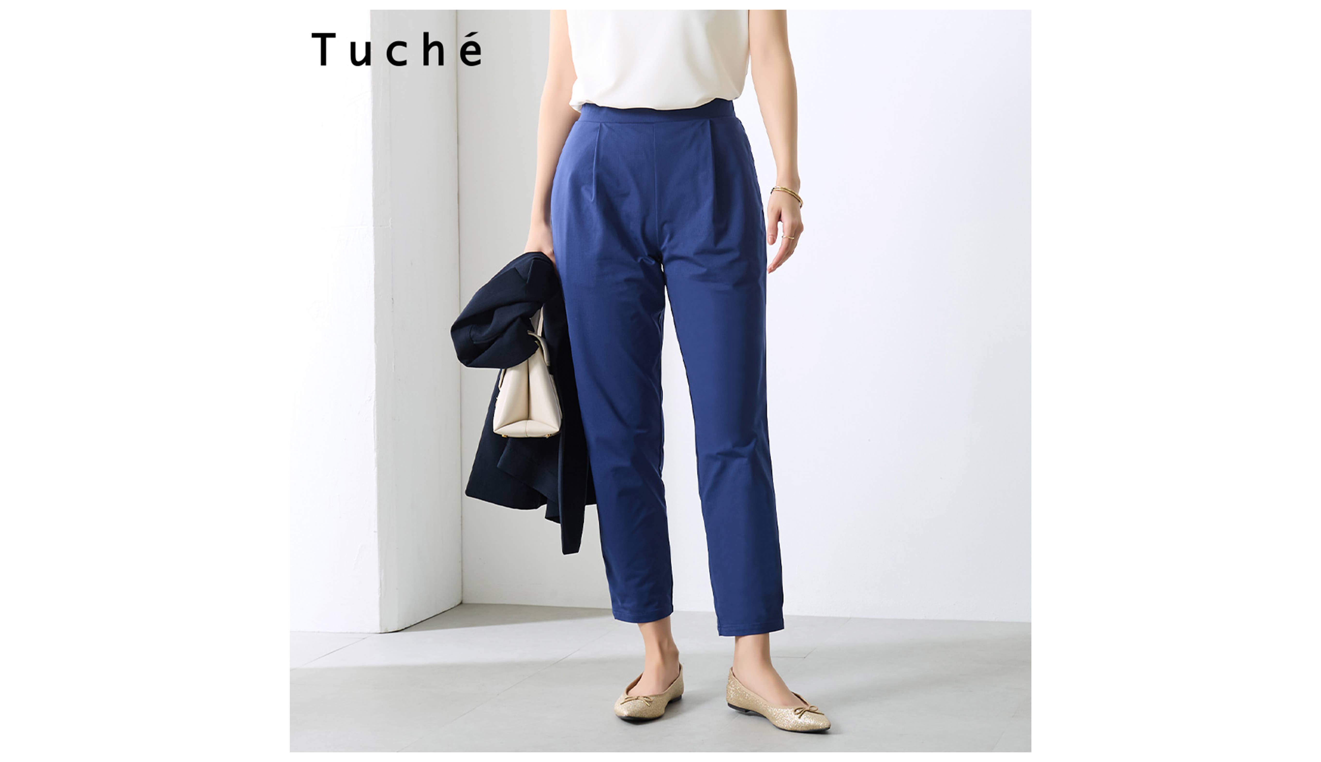 Tuche（トゥシェ）【メッシュ・テーパード】ストレッチパンツ＜TZZ67K＞
