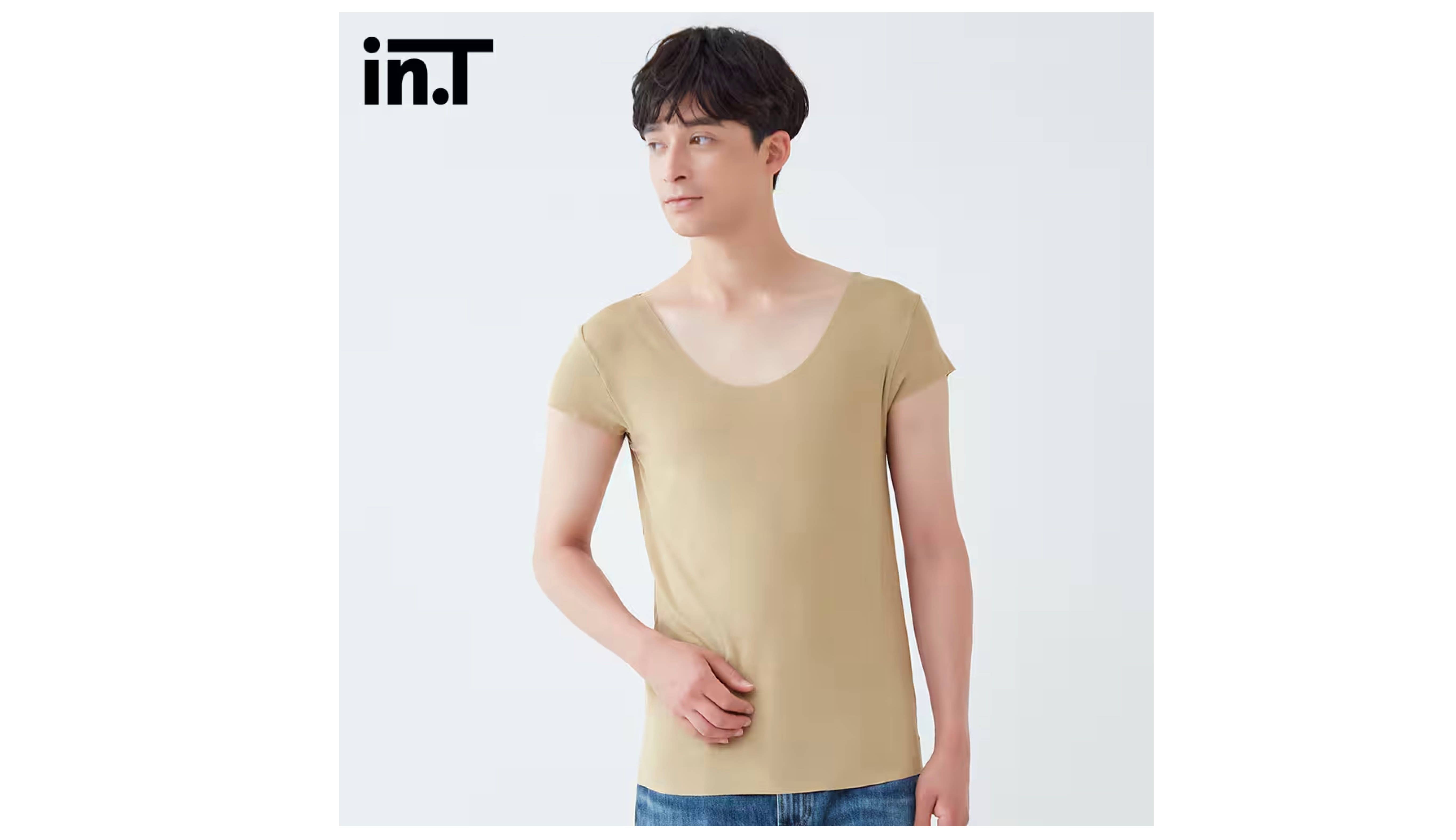 【Ｔシャツ専用(ゆったりタイプ)】汗取りパッド付きボートネックシャツ（短袖）