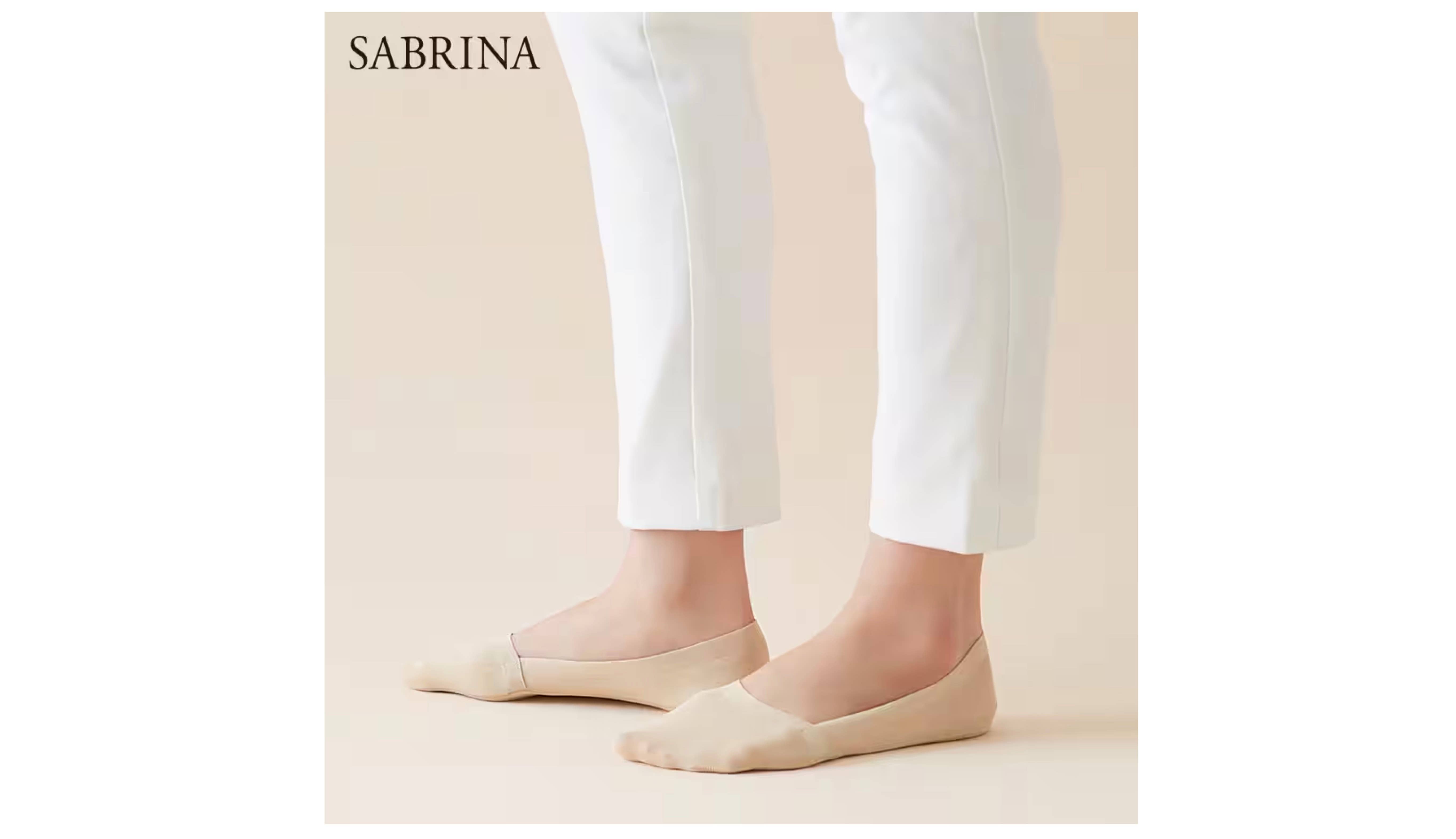 【SABRINA(サブリナ)】【ネット限定お得3足セット】つま先縫い目なし・綿混深履きフットカバー〈SQV826〉