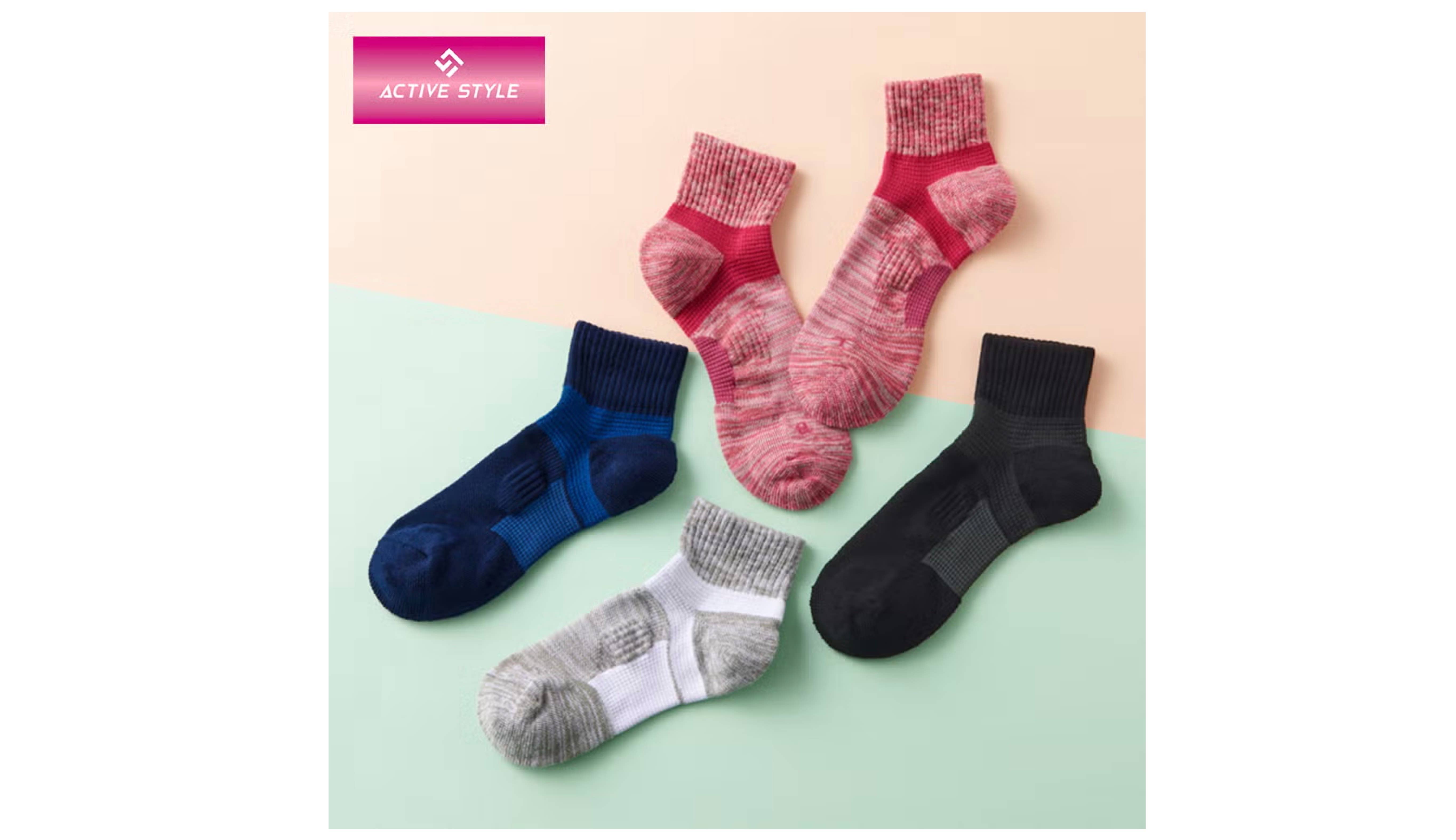 ACTIVE STYLE（アクティブスタイル）【ネット限定お得3足セット】アーチサポート付クルーソックス＜ST0802＞