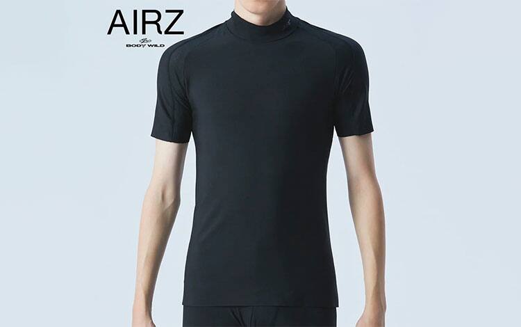 BODY WILD(ボディワイルド)AIRZ SPORTS モックネックTシャツ<BWZ013A>