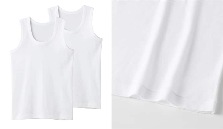【やわらか綿100％】ランニングシャツ2枚組(100～170)<BF670CEC>
