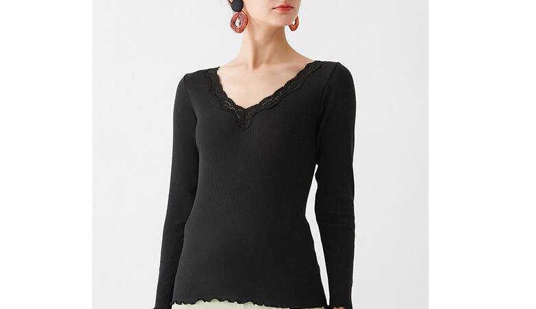 Tuché(トゥシェ) Dress Me COTTON LACY(ドレスミー コットンレーシー) 8分袖インナー