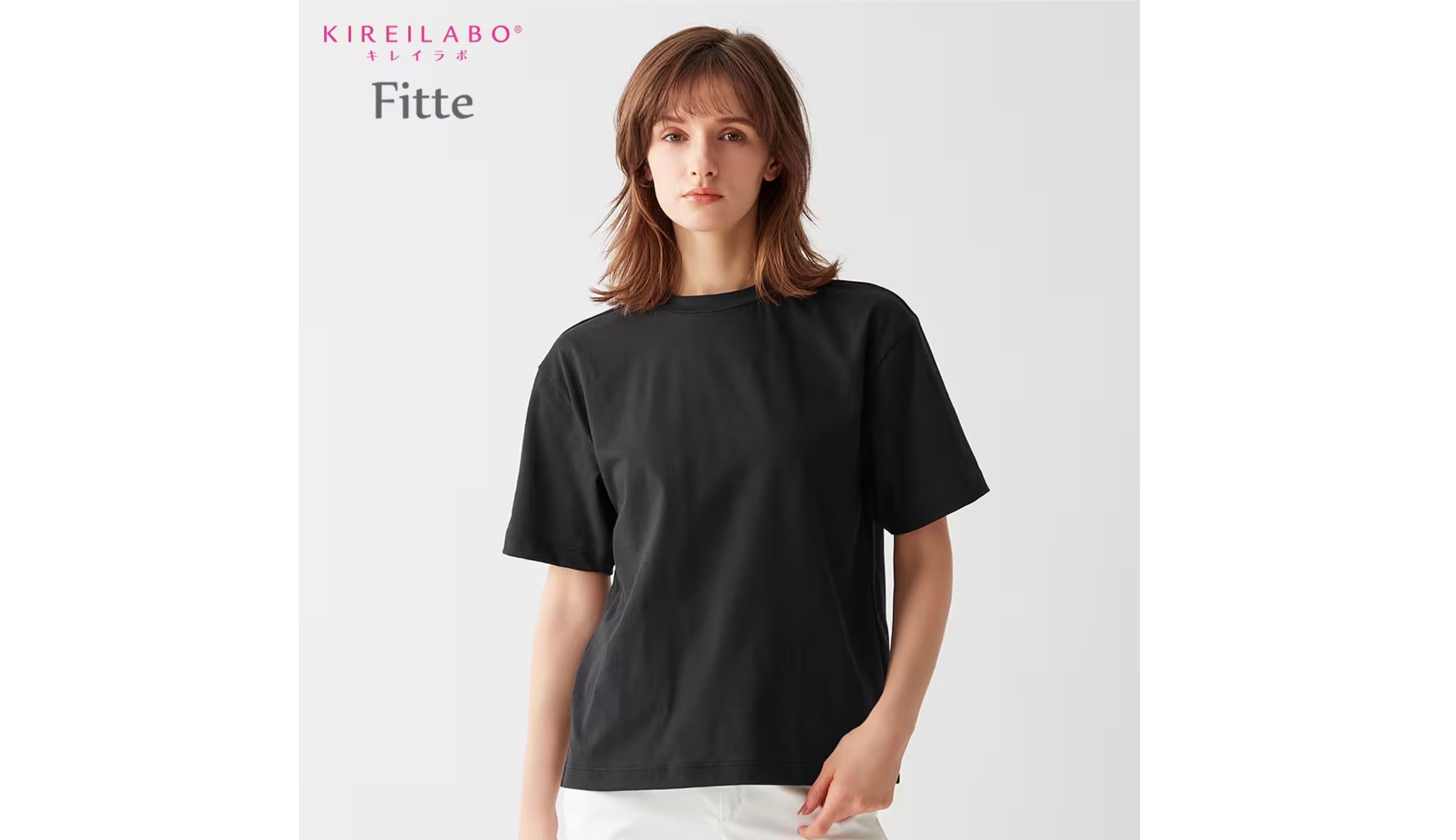 KIREILABO(キレイラボ)【Fitte】5分袖オーバーサイズTシャツ<KB5148P>