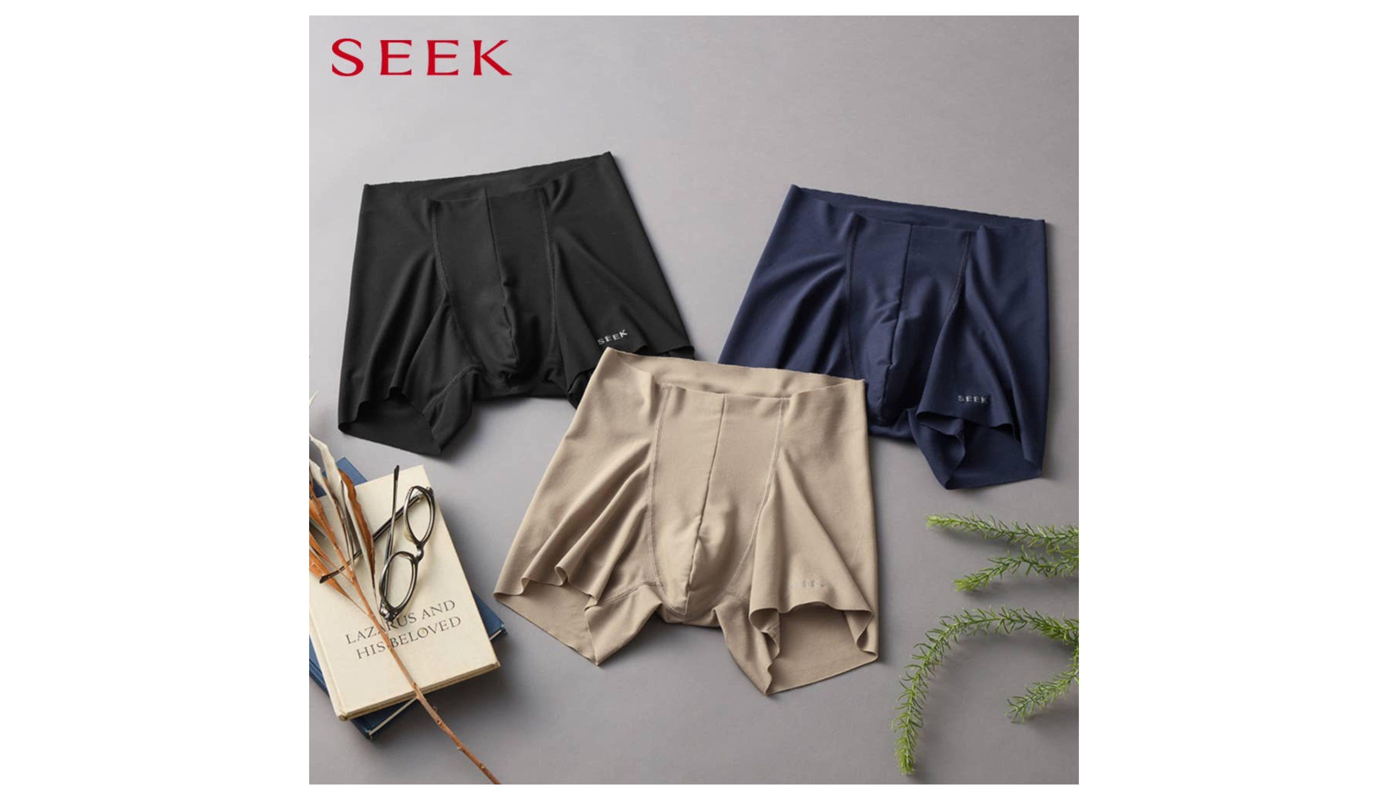 SEEK(シーク)【腰ゴムなし】エアーズボクサーパンツ（前とじ）<EEC880A>