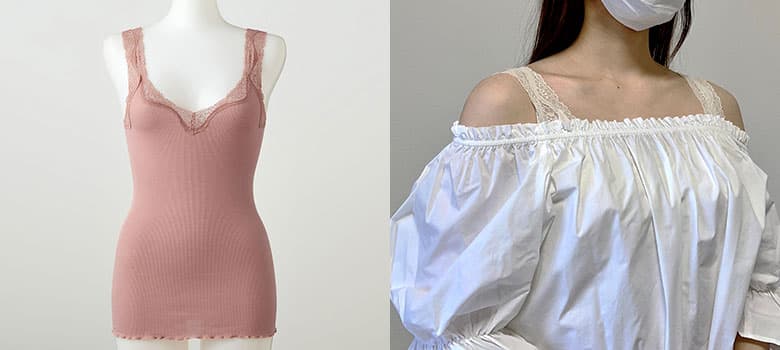 Tuche(トゥシェ) Dress Me(ドレスミー) COTTON LACY(コットンレーシー) タンクトップ