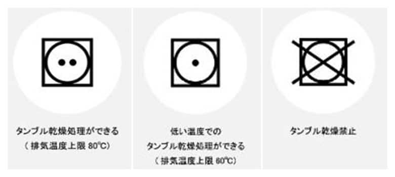 乾燥関連の洗濯マーク