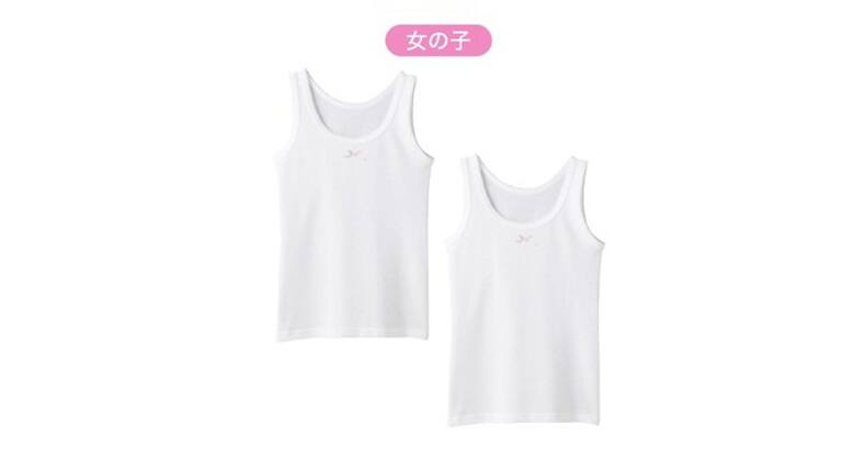 【鹿の子素材】タンクトップ(子供100~160cm)(女の子)<AF12580>