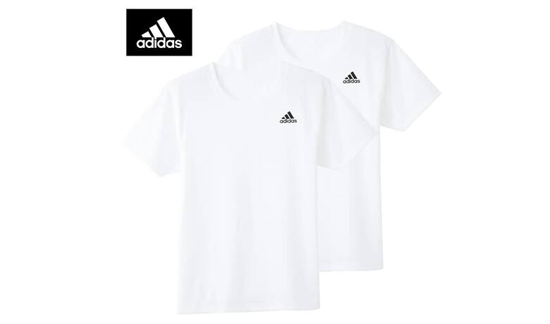 adidas(アディダス)クルーネックTシャツ(2枚組)<APB3132>