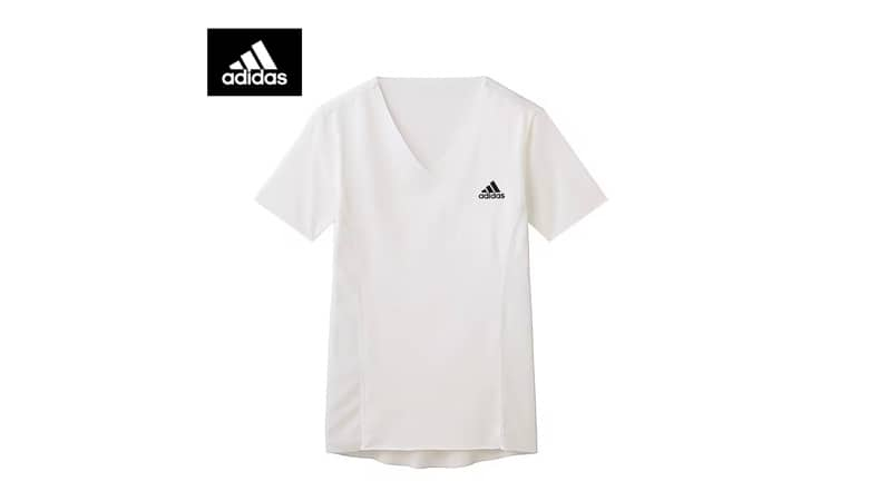 adidas（アディダス）【360°高伸縮】ＶネックＴシャツ <APK115A>