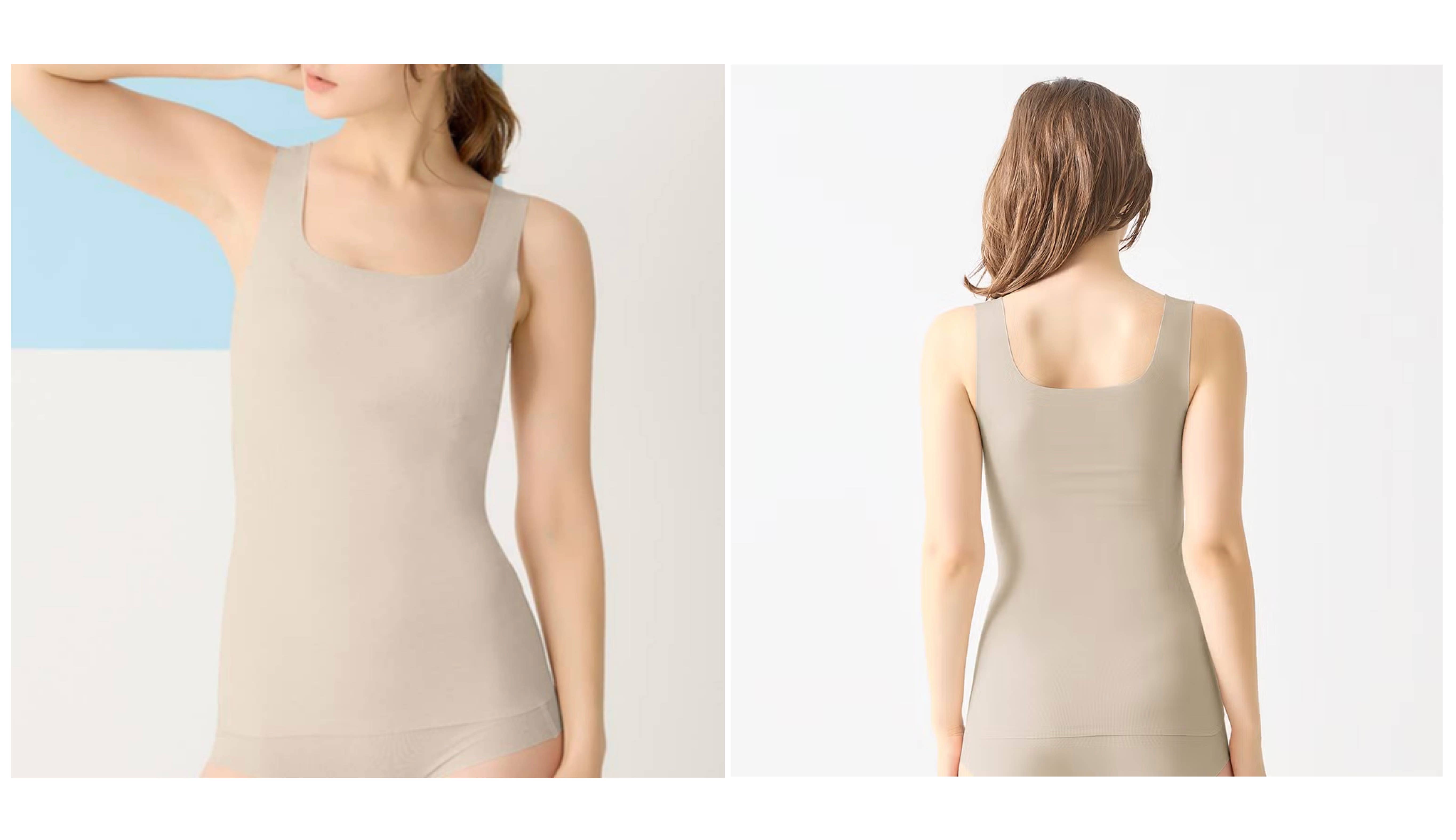 KIREILABO(キレイラボ)【Fitte COOL】ブラトップ(ラウンドネック)<KB9258K> 接触冷感　ブラジャーいらず