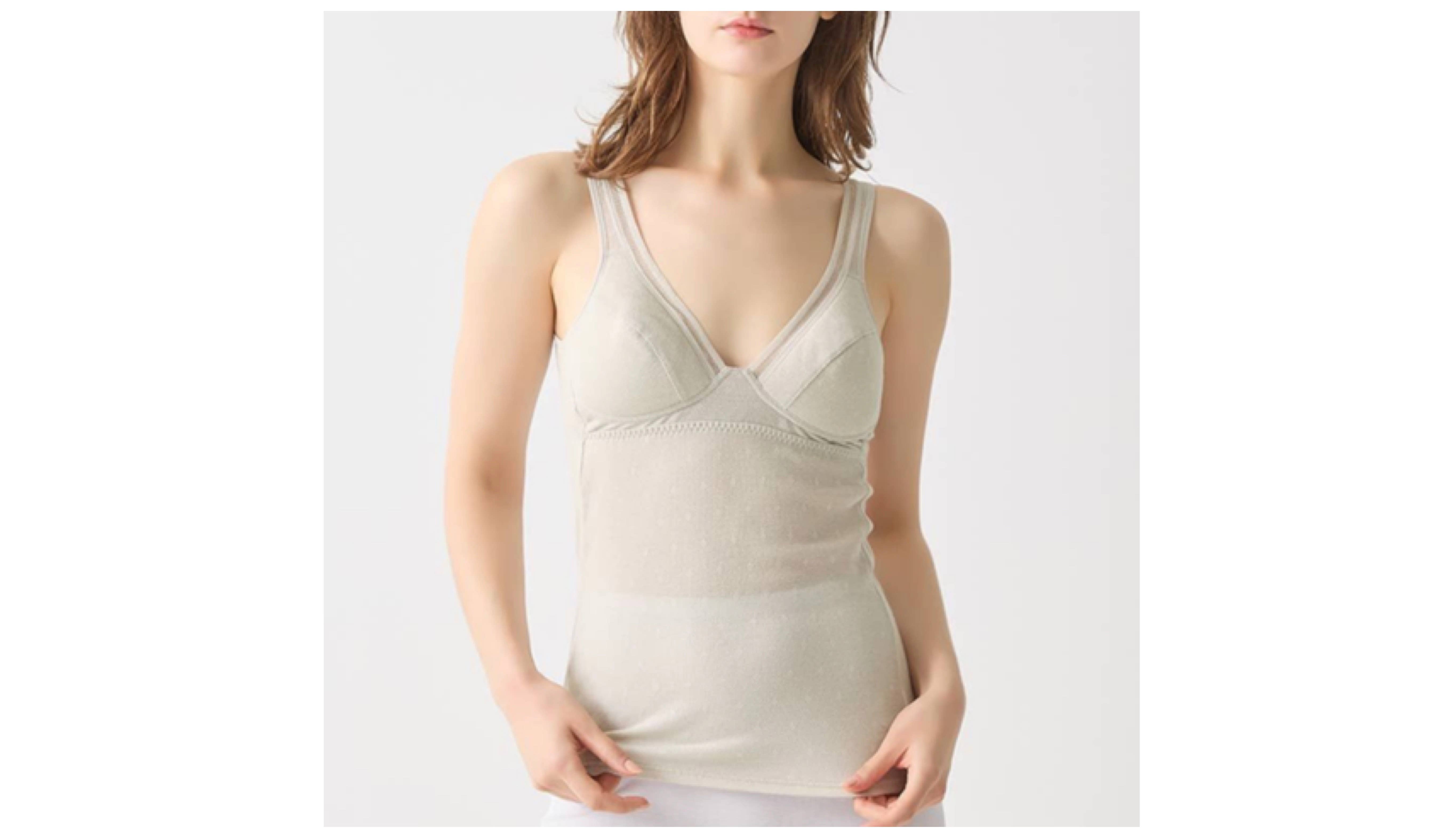 COOLMAGIC(クールマジック)【抜群の通気性】ブラキャミソール<EN2021Z> メッシュ　ブラジャーいらず