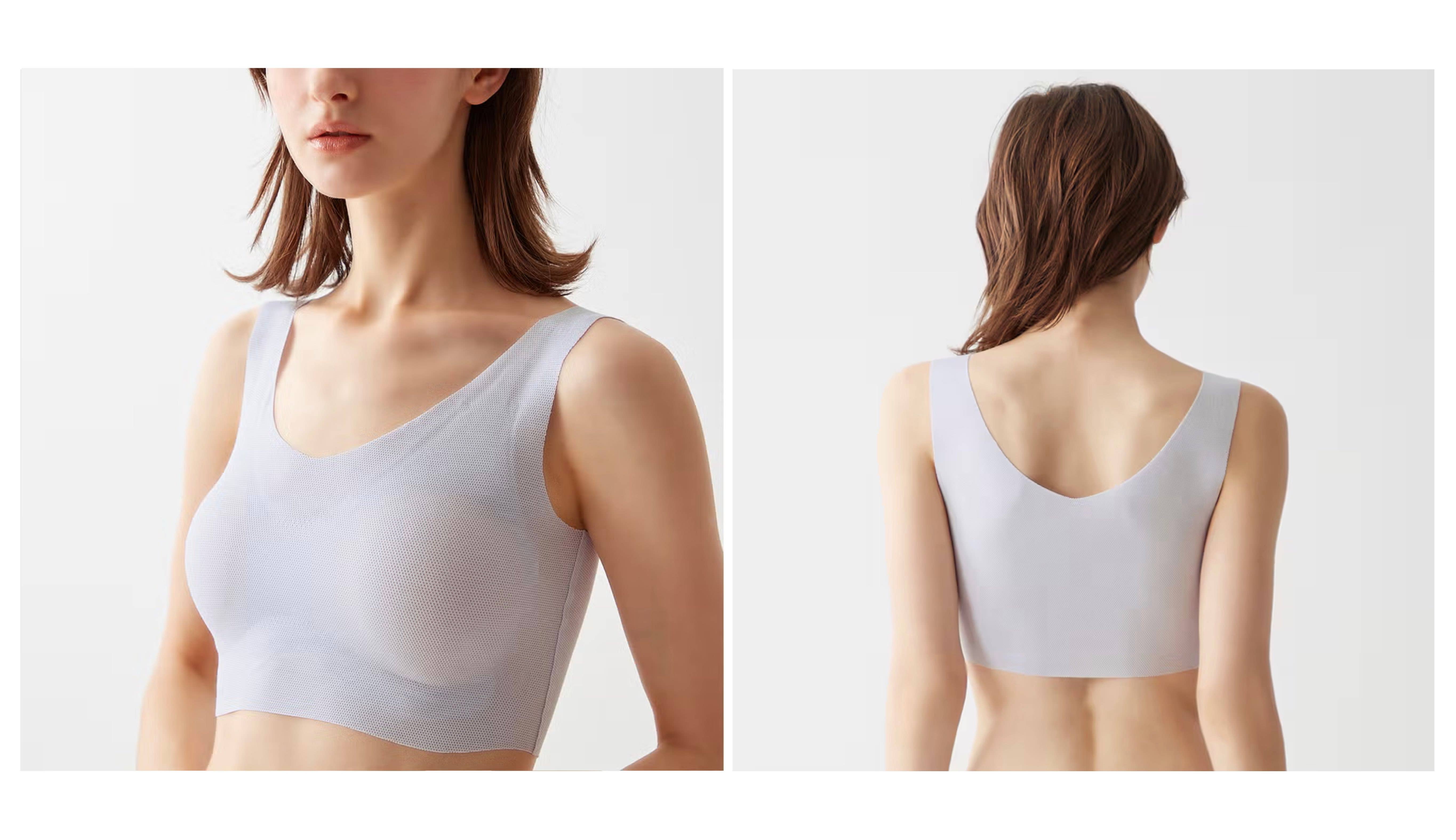 KIREILABO(キレイラボ)【完全無縫製COOL(さわやかメッシュ)】ハーフトップブラ<KL7555B>