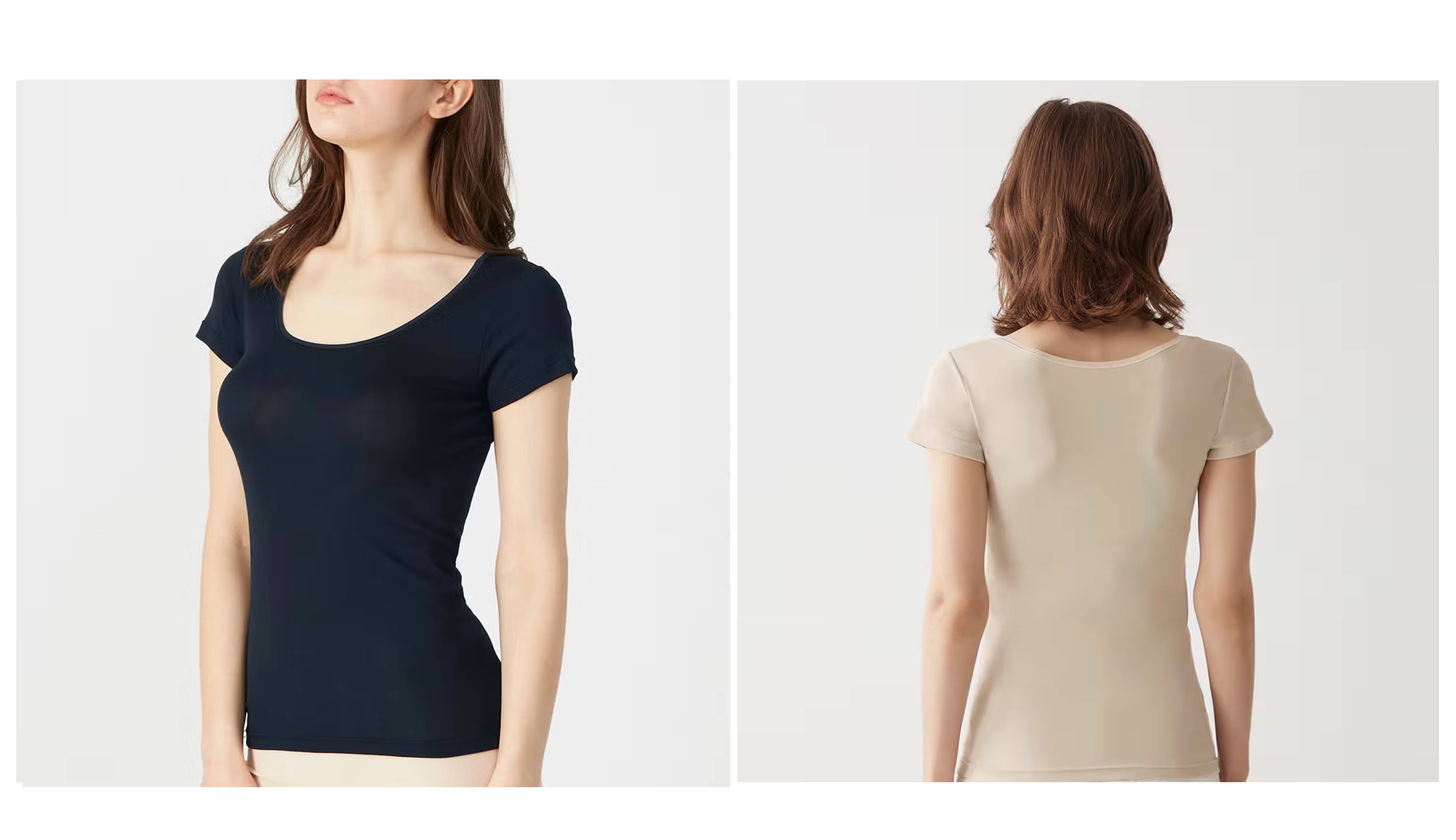 COOLMAGIC(クールマジック)【着る日焼け止め】汗取り付き2分袖インナー<MC6051N>