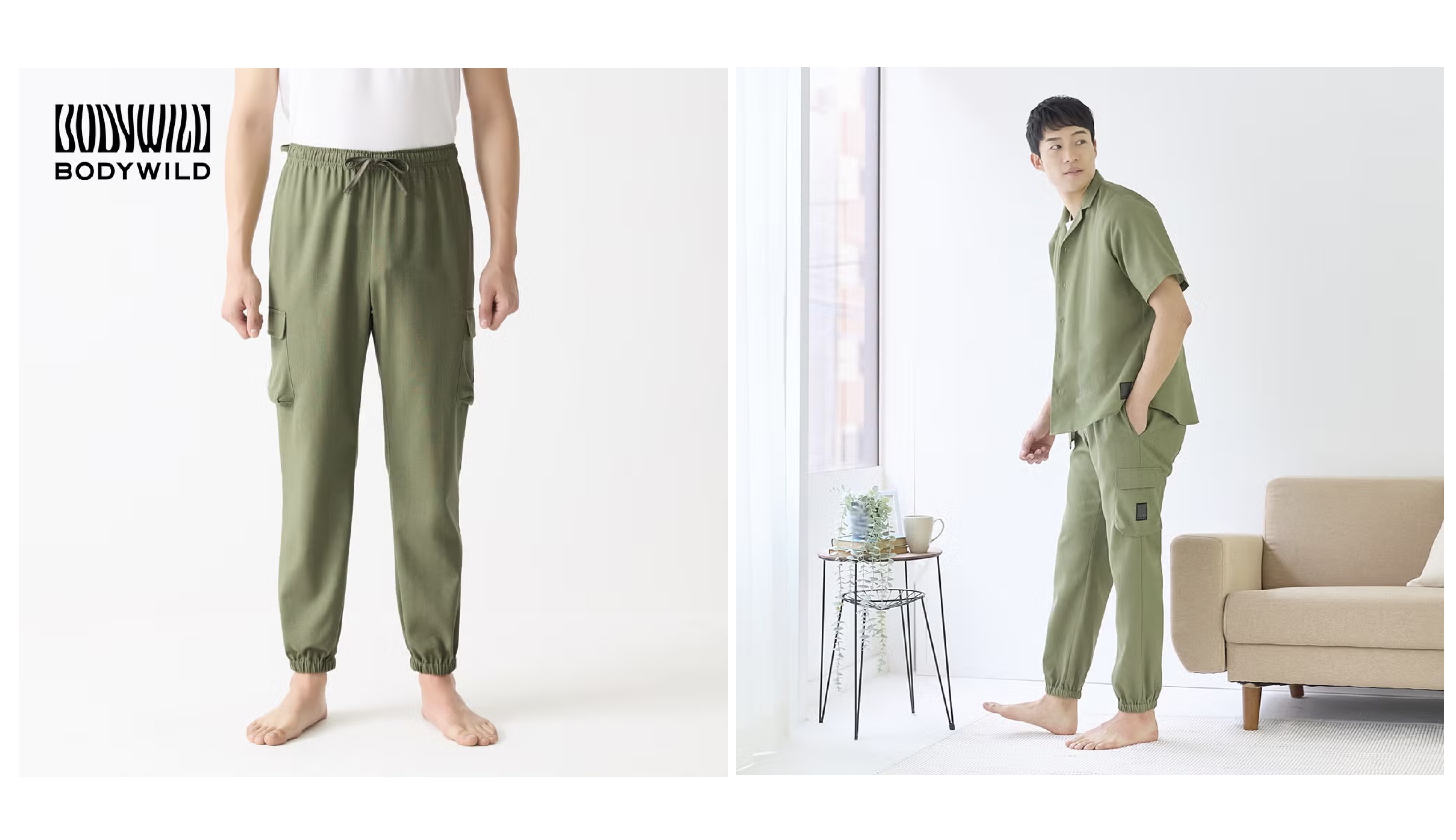 BODY WILD（ボディワイルド）【ドライ・軽量】ライトリネン カーブパンツ<BDX482>