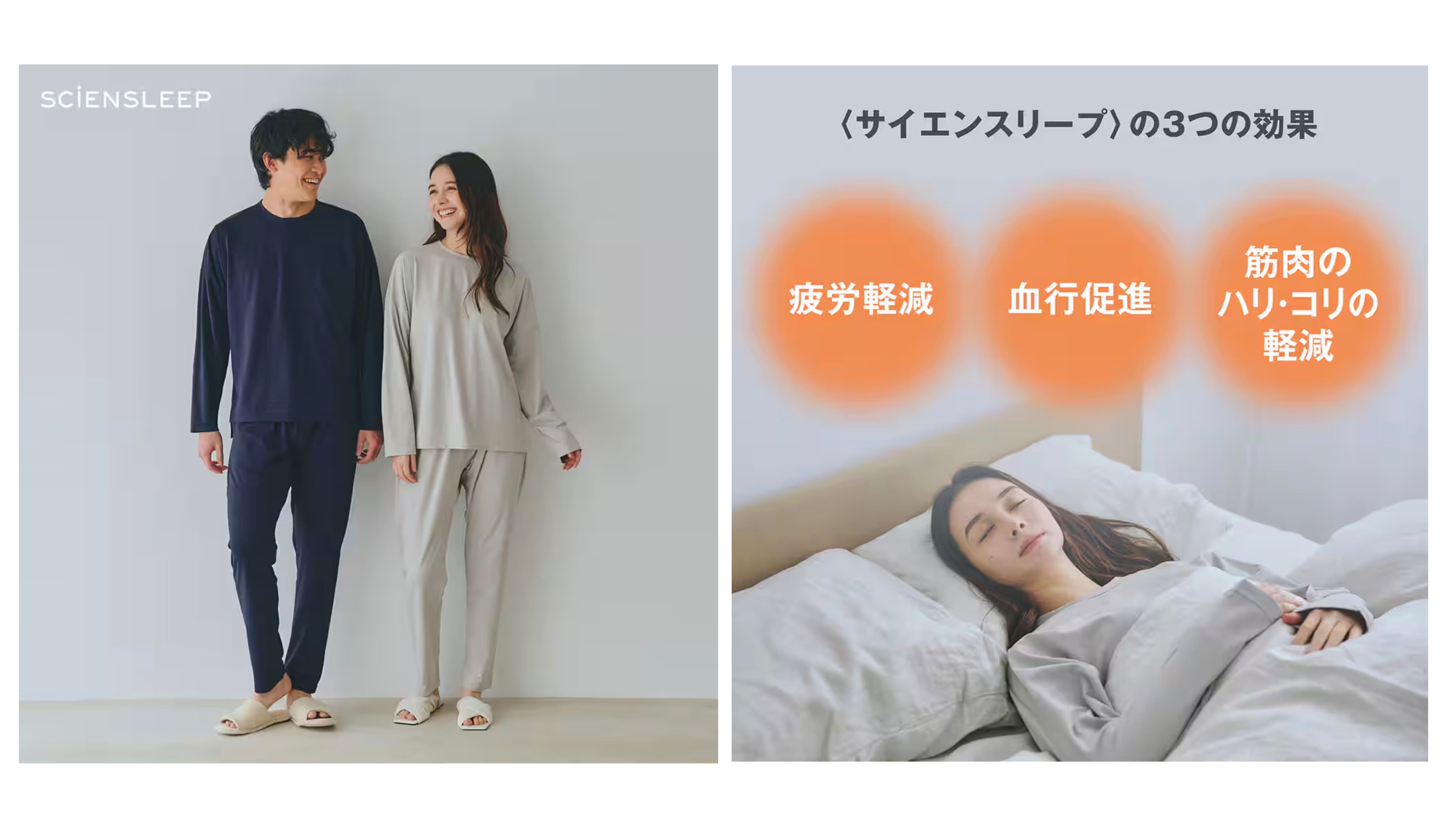 【SCiENSLEEP】サイエンスリープ リカバリーウェア 長袖長パンツ上下セット(男女兼用)<SR000EC>※一般医療機器