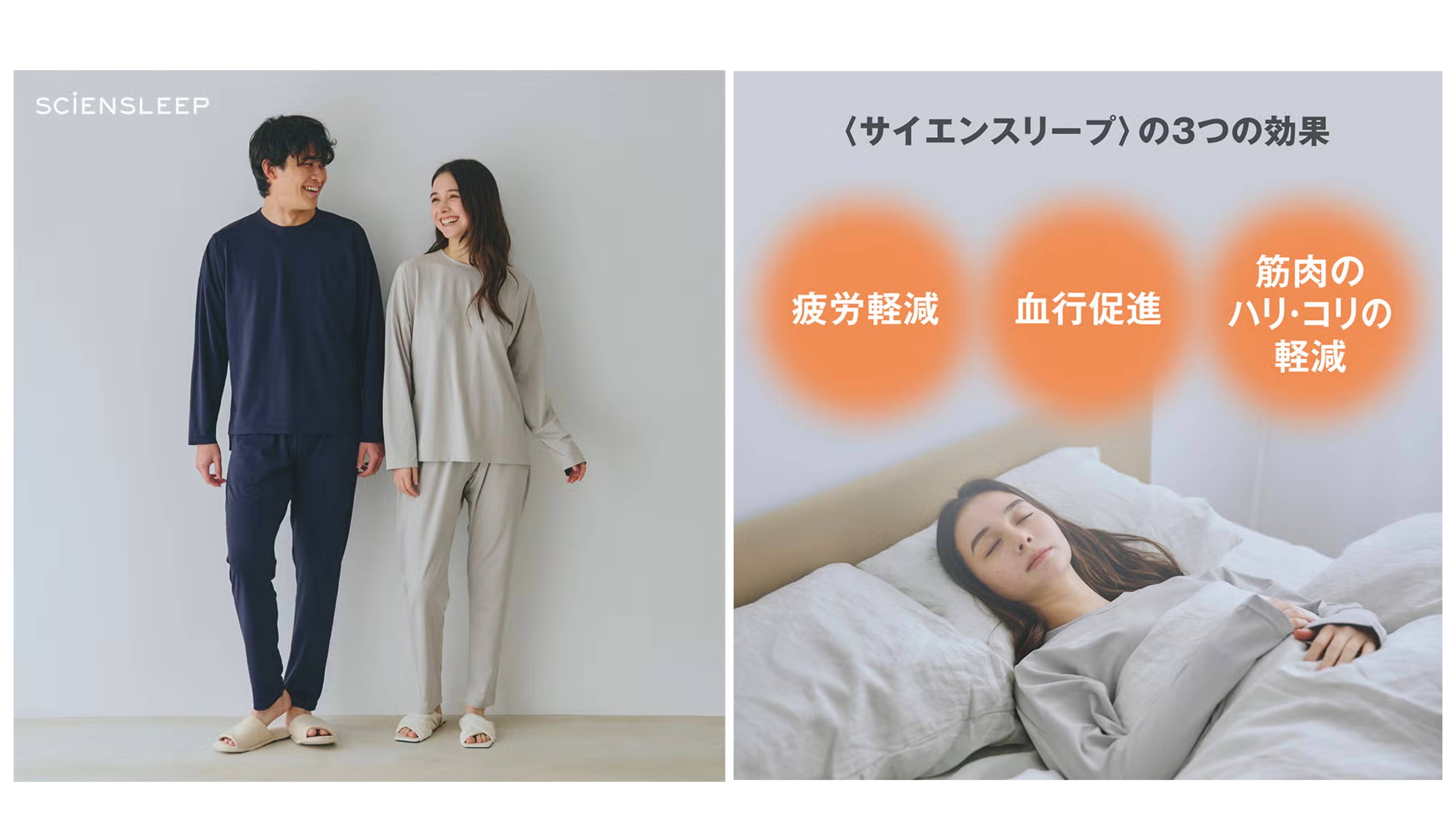 【SCiENSLEEP】サイエンスリープ リカバリーウェア 長袖長パンツ上下セット(男女兼用)<SR000EC> ※一般医療機器