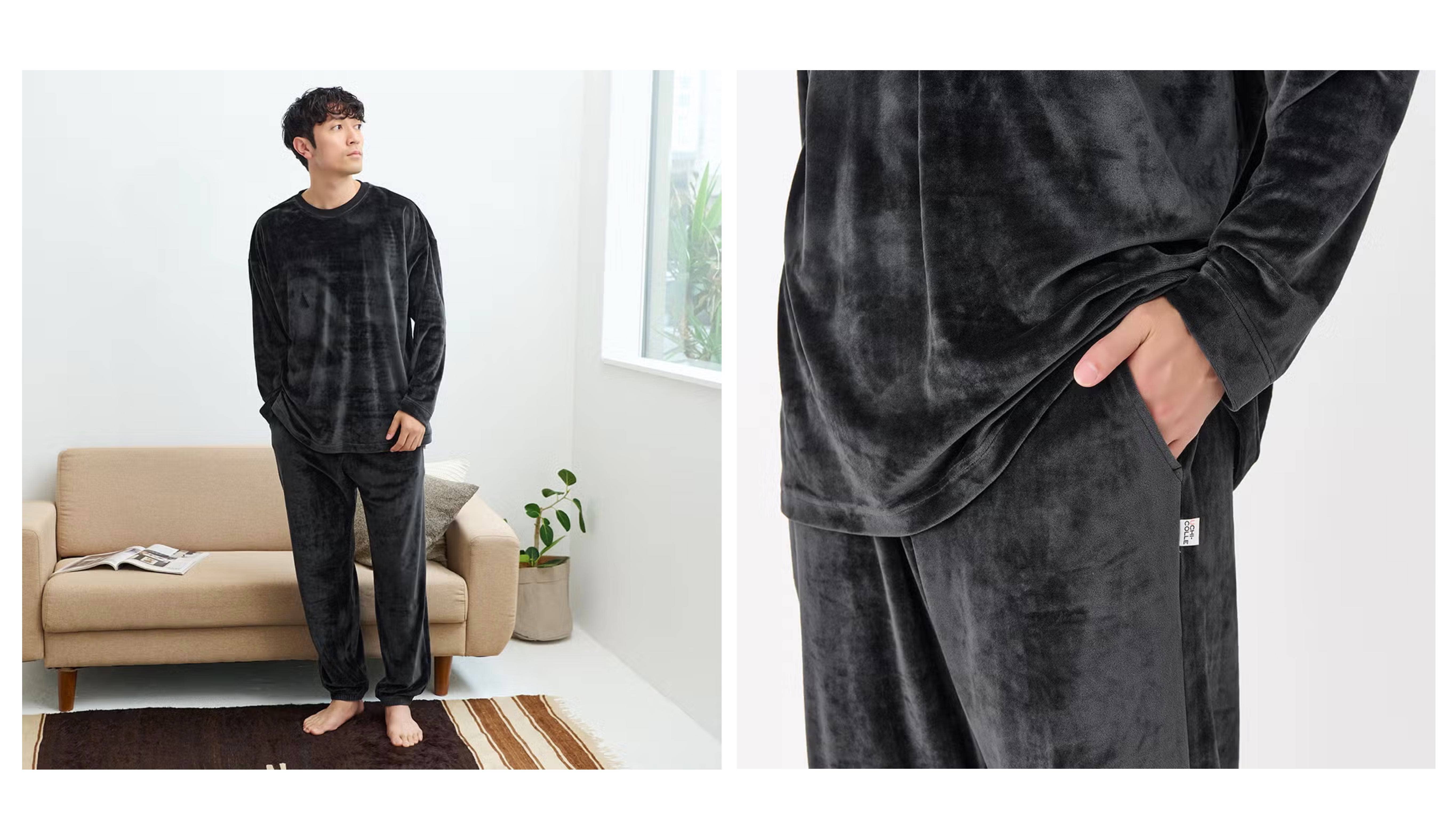ウチコレ【ドロップショルダー】ルームウェア ベロア<AUY401>