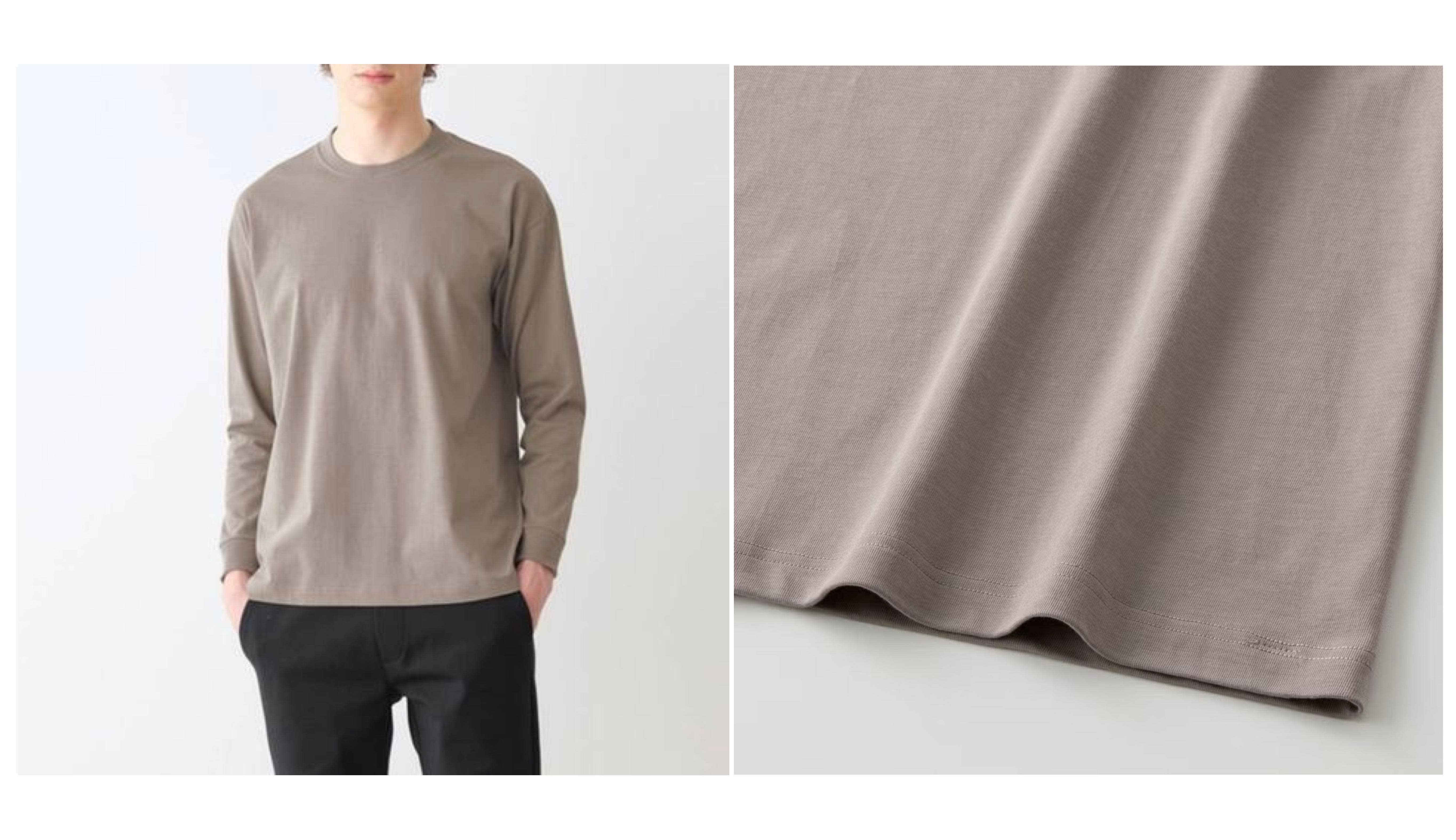 BODY WILD(ボディワイルド)【ジャケット対応】綿100%天竺クルーネック長袖シャツ(丸首)<BW6916Z>