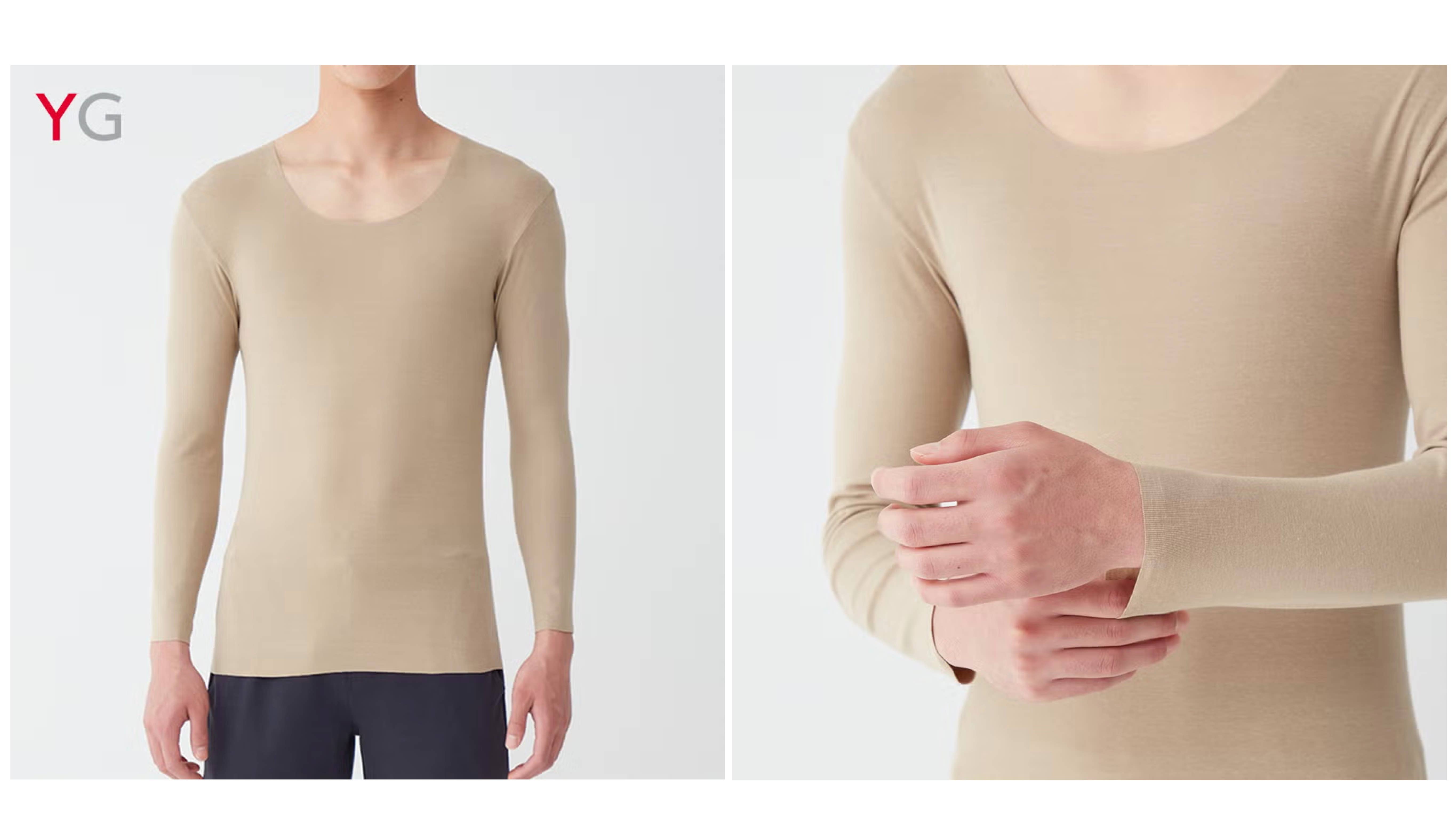 YG(ワイジー)【NEXTRA WARM】長袖クルーネックシャツ(丸首)<YN7208>