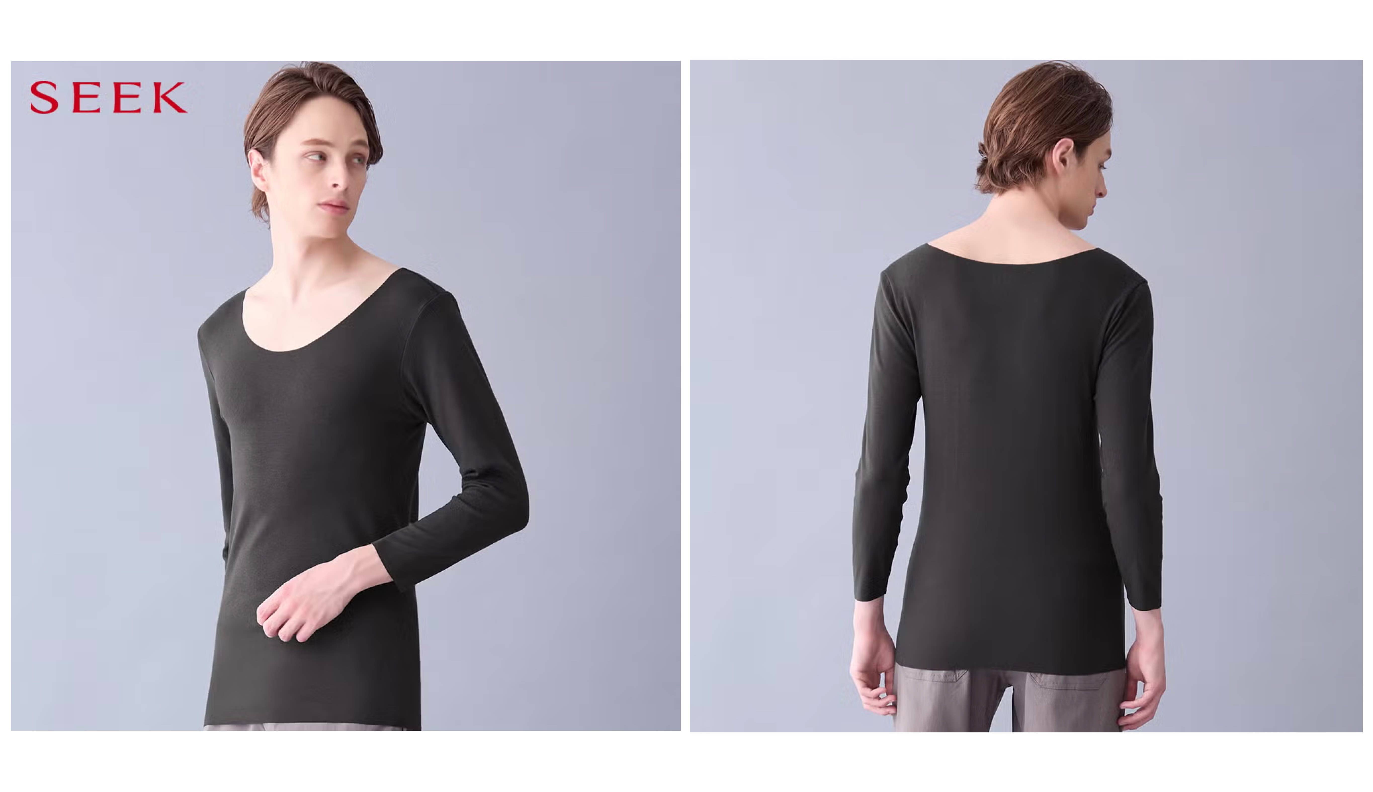 SEEK(シーク)【帯電低減加工】ボートネックロングスリーブシャツ<EE3622A>