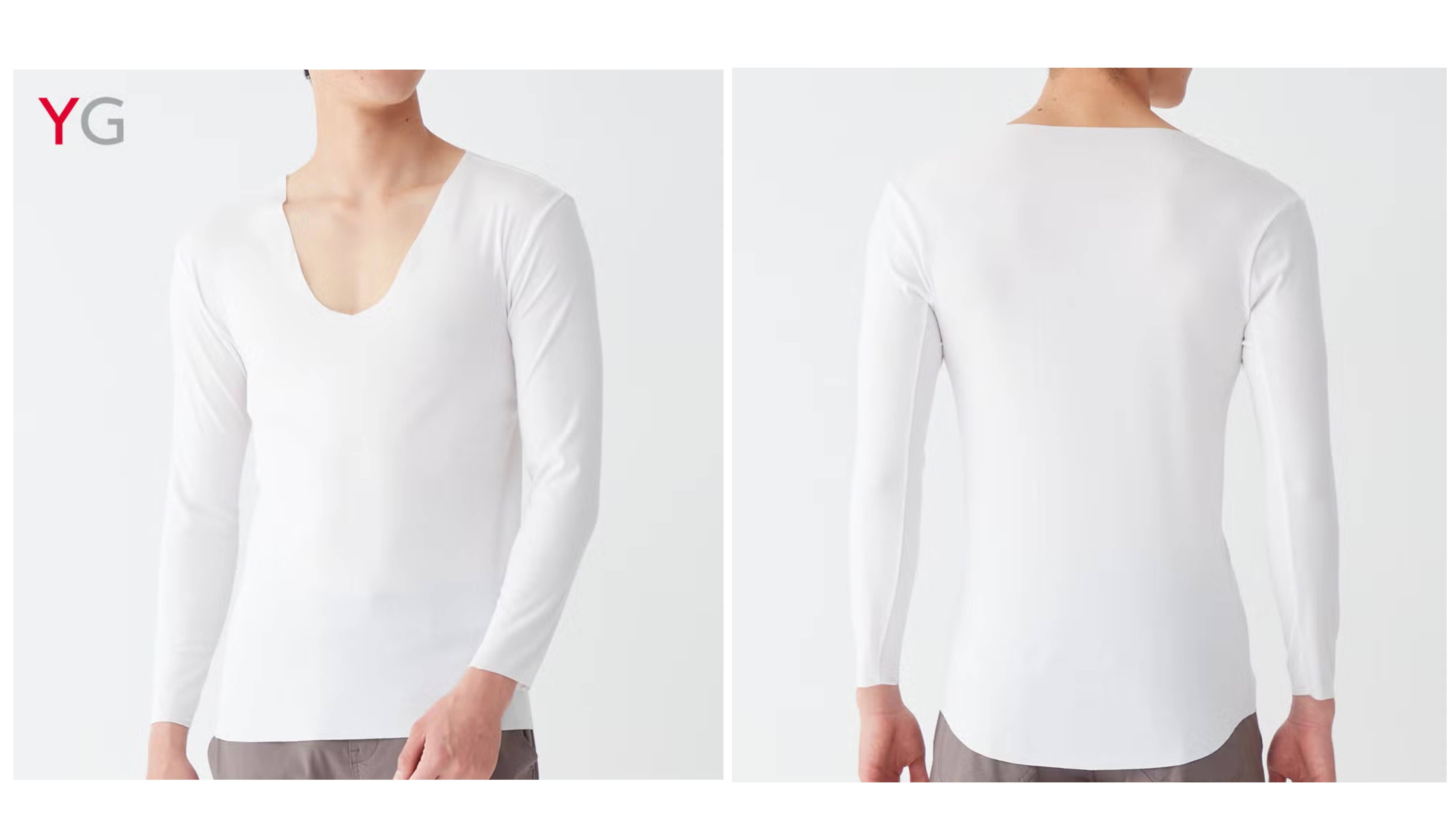 YG(ワイジー)【カットオフ】Ｖネックロングスリーブシャツ（9分袖）