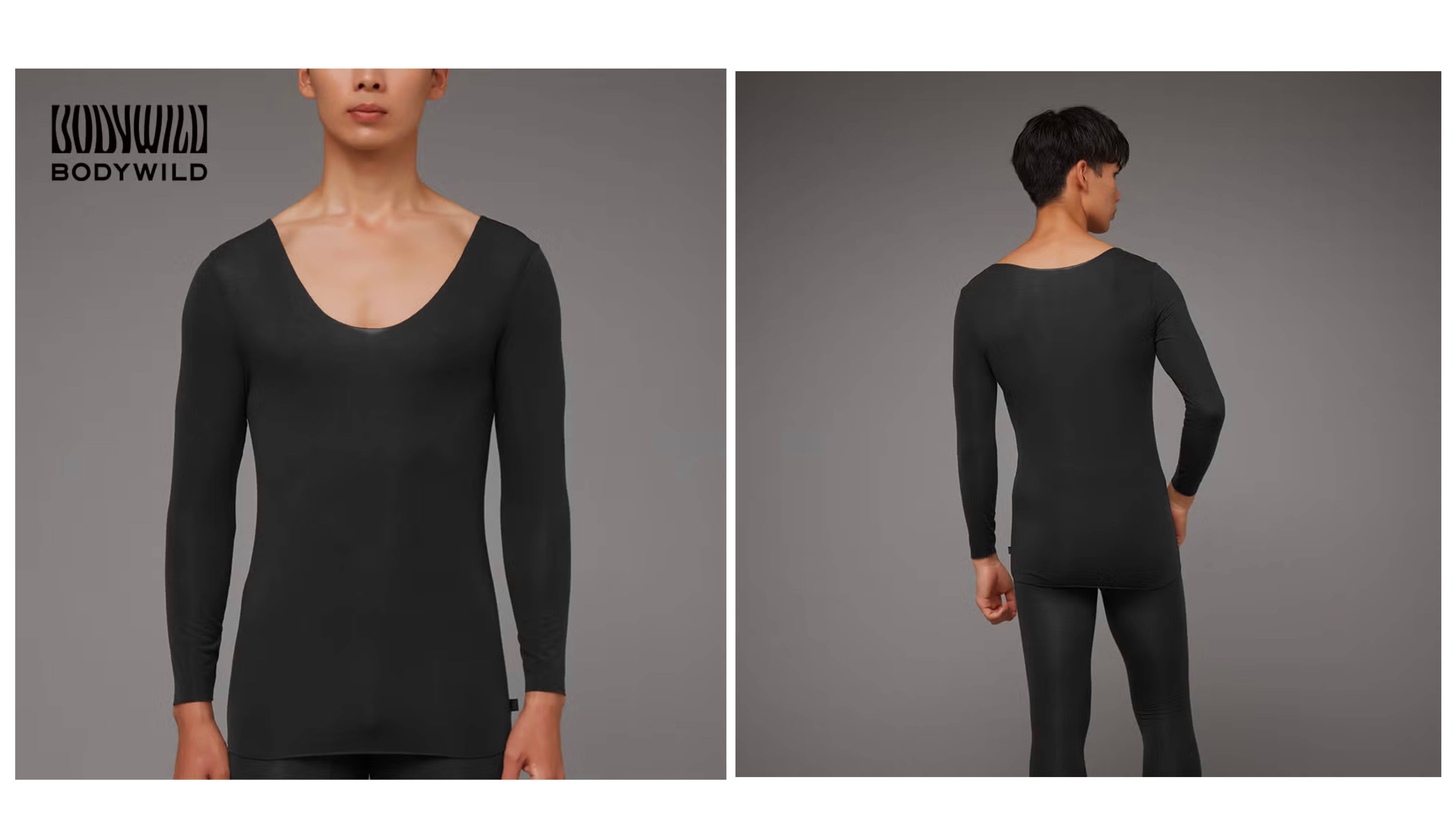 BODY WILD(ボディワイルド)【保温カットオフ】ボートネックロングスリーブ<BW1008A>